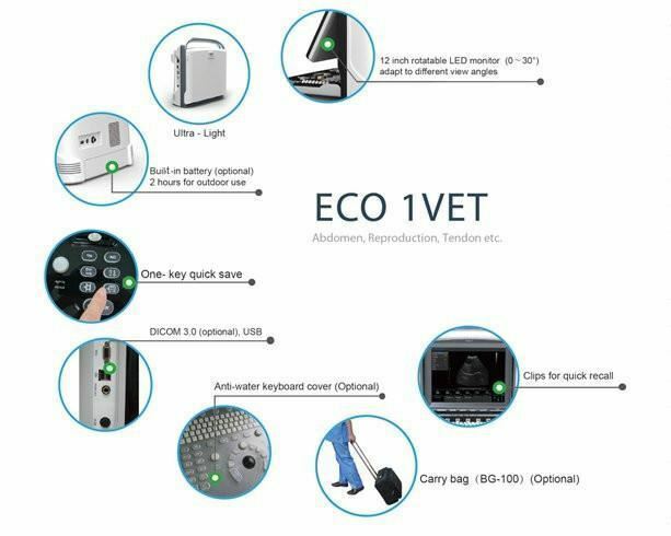 Chison ECO1-Vet Veterinary Ultrasound Scanner w/ Micro-Convex Probe DIAGNOSTIC ULTRASOUND MACHINES FOR SALE