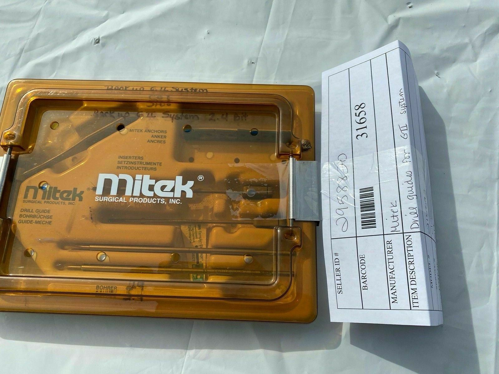 Mitek Products Anchor System Drill Guide DIAGNOSTIC ULTRASOUND MACHINES FOR SALE