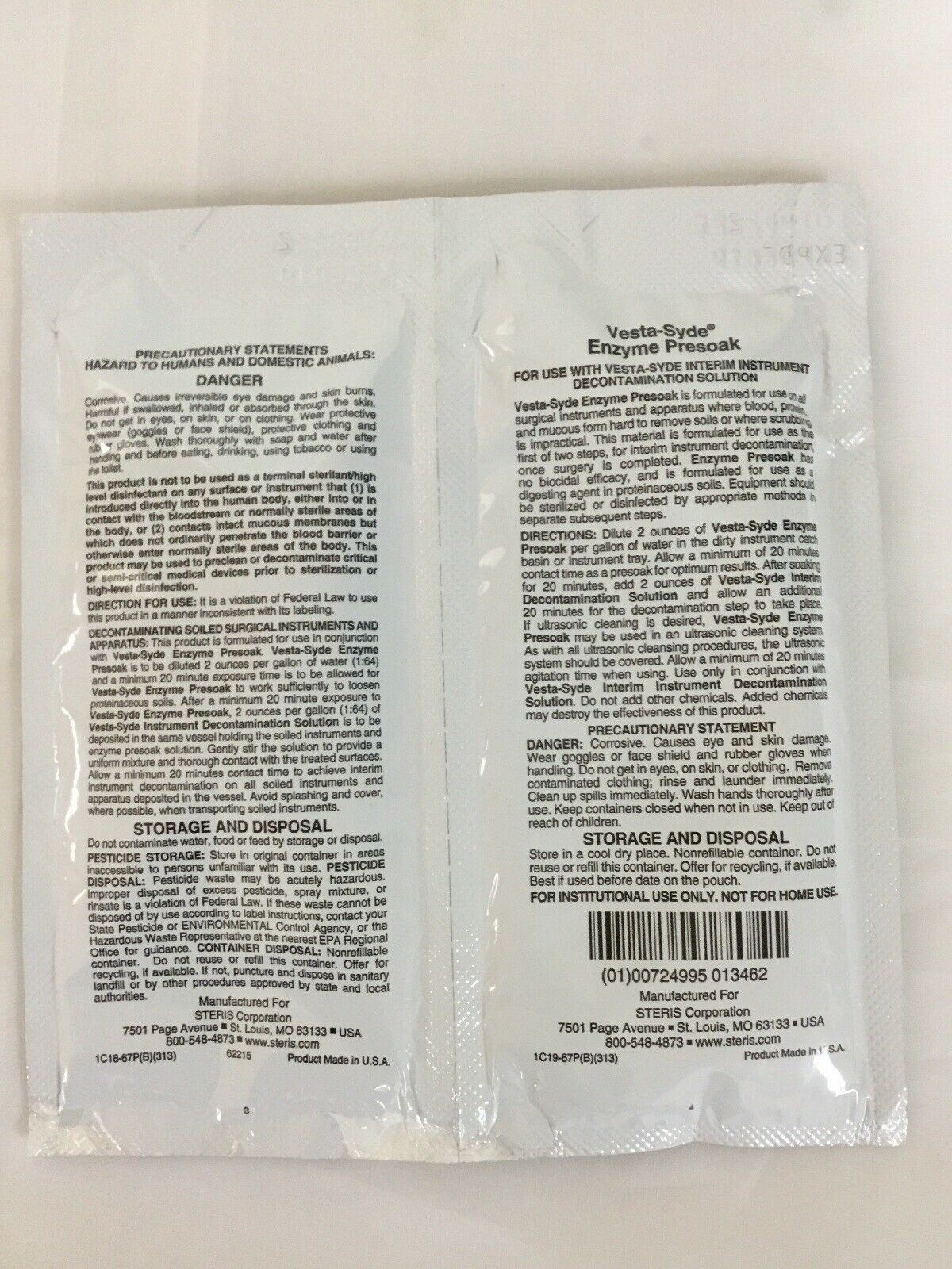 Case of 10 STERIS Vesta-Syde® Interim Instrument Decontamination System (155KMD) DIAGNOSTIC ULTRASOUND MACHINES FOR SALE