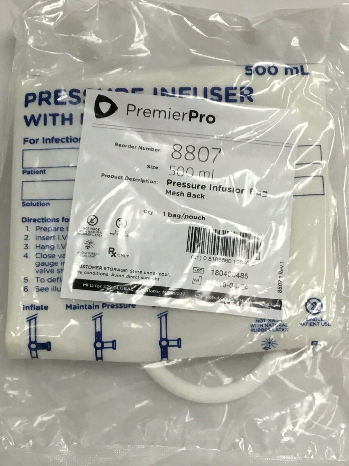 PREMIER PRO 8807 Pressure Infusion Bag Mesh Back (161KMD) DIAGNOSTIC ULTRASOUND MACHINES FOR SALE