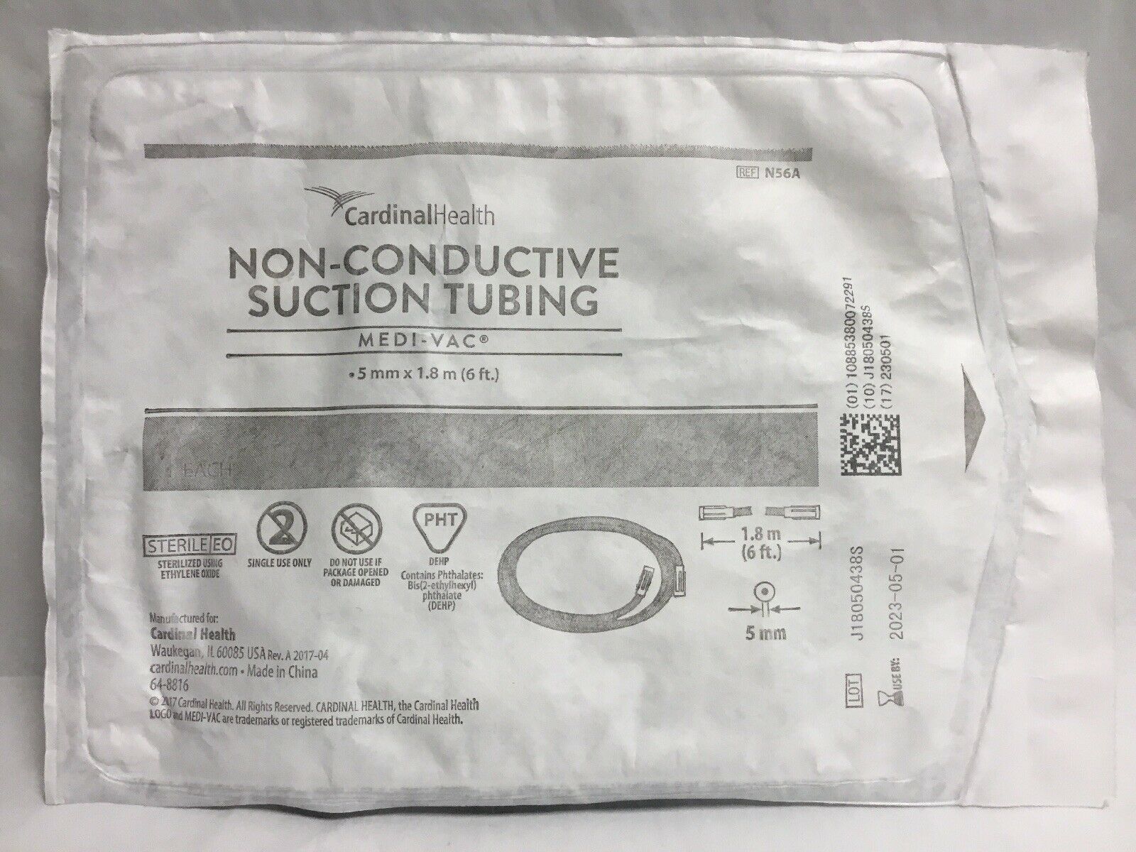 CardinalHealth Non-Conductive Suction Tubing--Case of 30 (272KMD) DIAGNOSTIC ULTRASOUND MACHINES FOR SALE