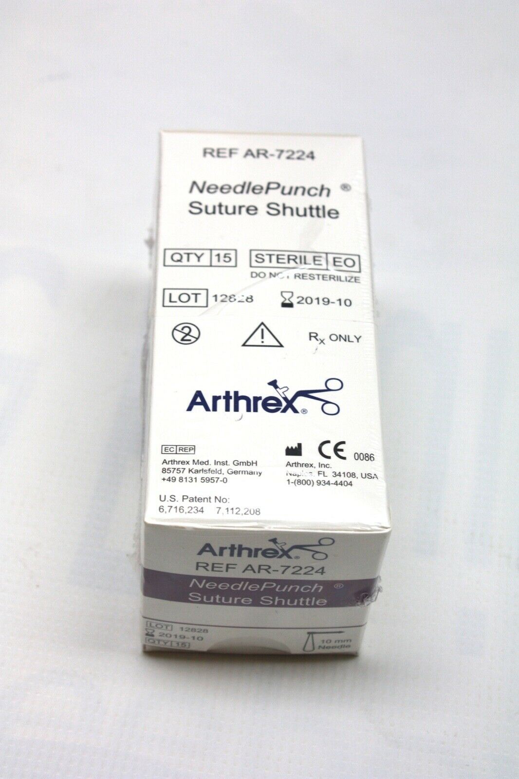 Arthrex NeedlePunch Suture Shuttle, 10mm Needle, Exp. 10/2019 (586KMD) DIAGNOSTIC ULTRASOUND MACHINES FOR SALE