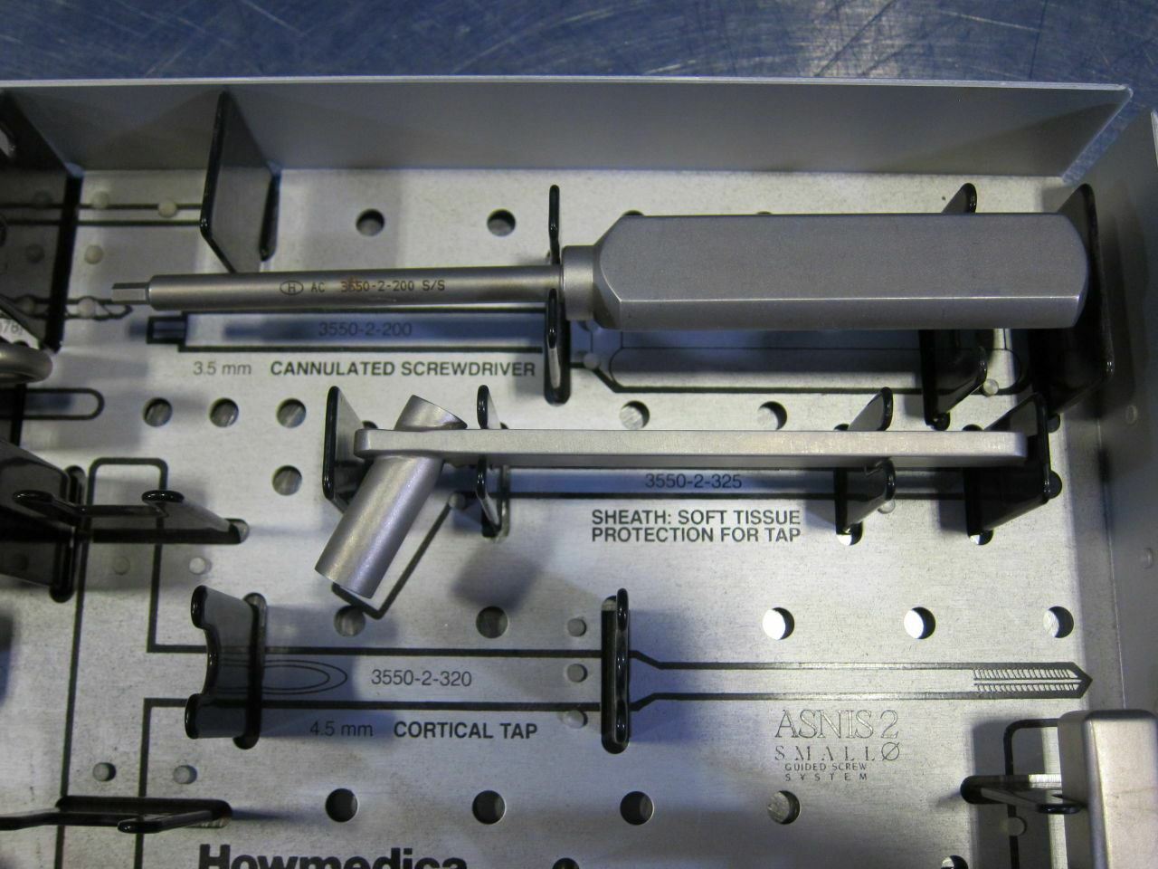 Howmedica 3550-9-100 Asnis 2 Guided Screw System Incomplete Kit In Tray DIAGNOSTIC ULTRASOUND MACHINES FOR SALE