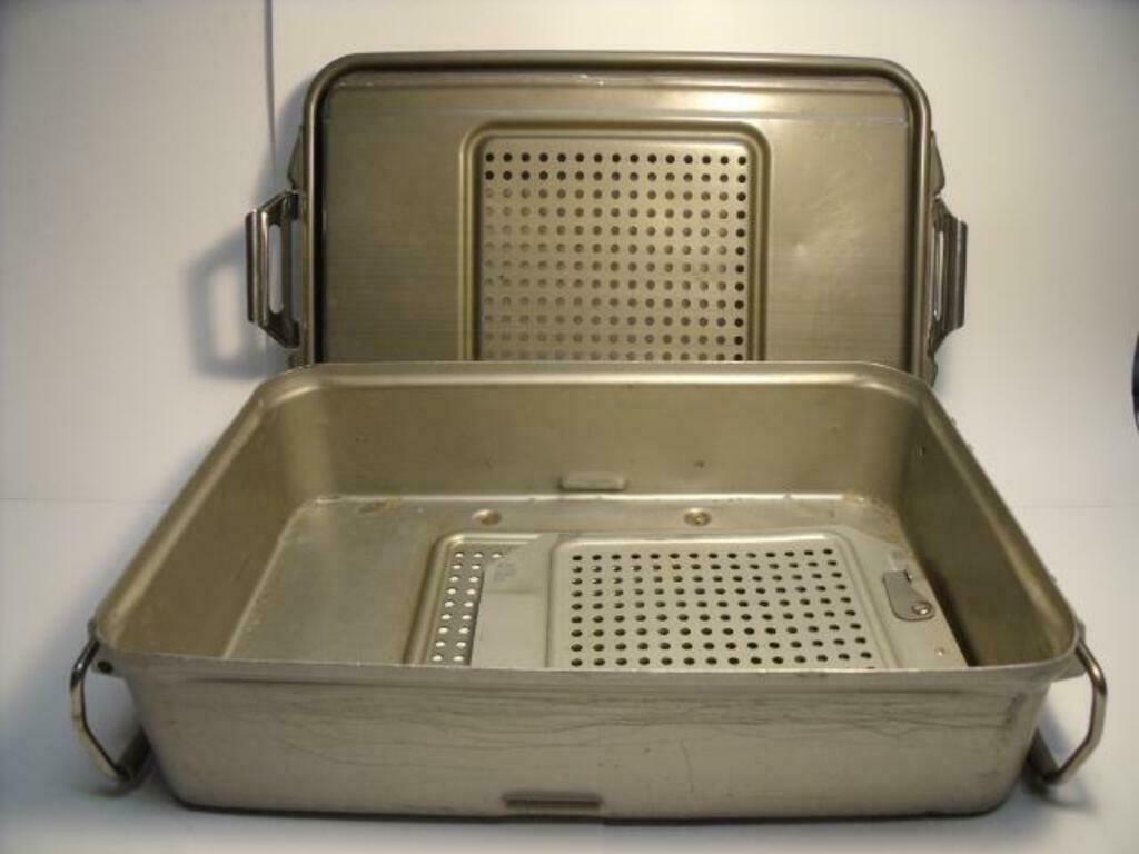 Genesis CD2-4B Sterilization Case with Basket and Lid, 4"x19"x12.5" | PR3419 DIAGNOSTIC ULTRASOUND MACHINES FOR SALE