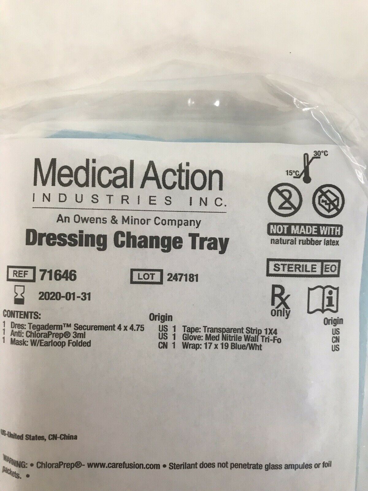 Medical Action Industries Inc. Dressing Change Tray (78KMD) DIAGNOSTIC ULTRASOUND MACHINES FOR SALE