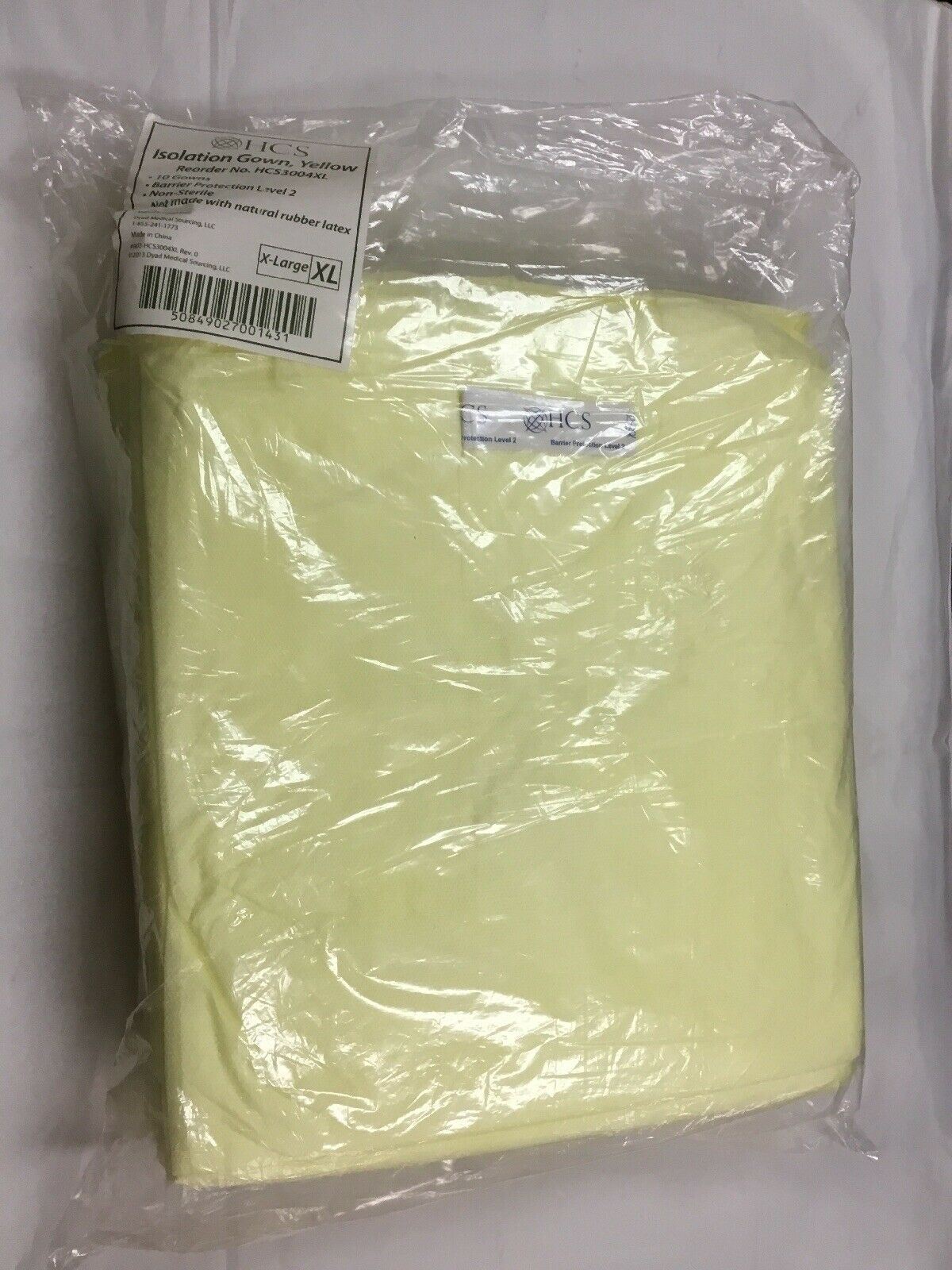 HCS Isolation Gown, Yellow X-Large (96KMD) DIAGNOSTIC ULTRASOUND MACHINES FOR SALE