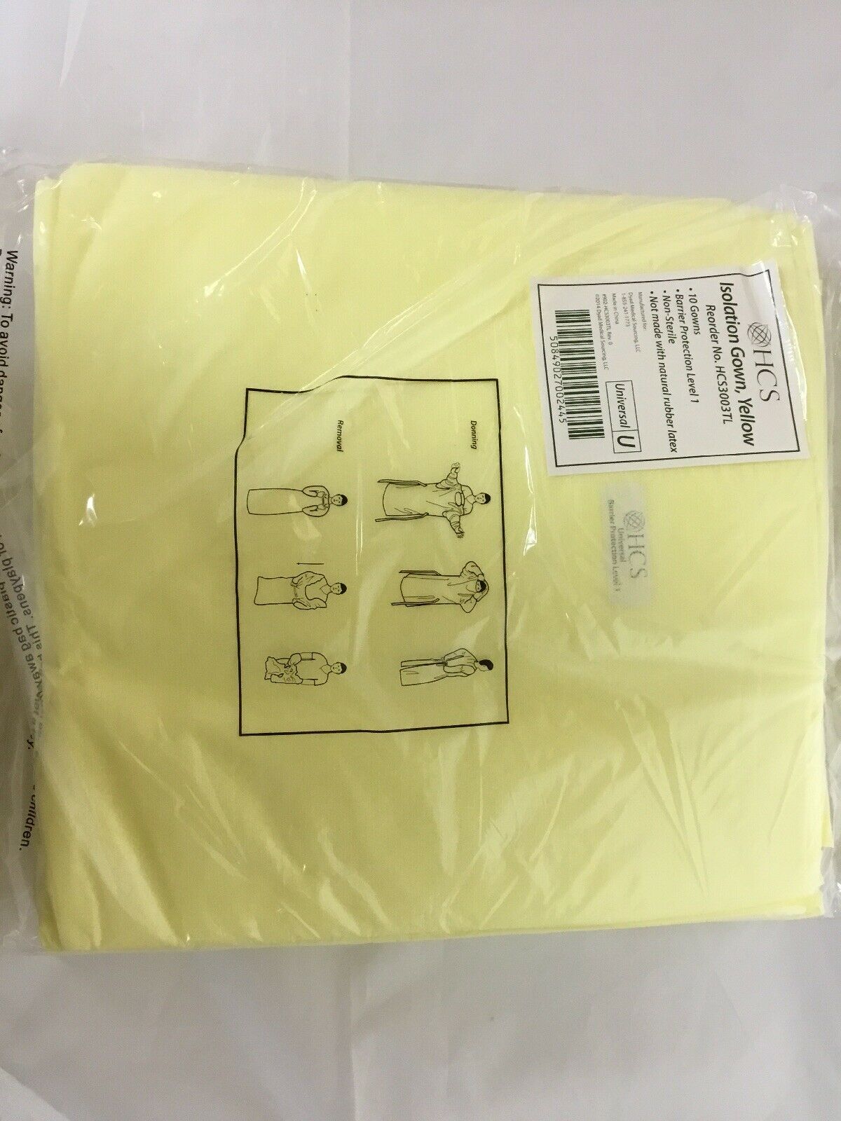 HCS Isolation Gown, Yellow Universal-U (187KMD) DIAGNOSTIC ULTRASOUND MACHINES FOR SALE