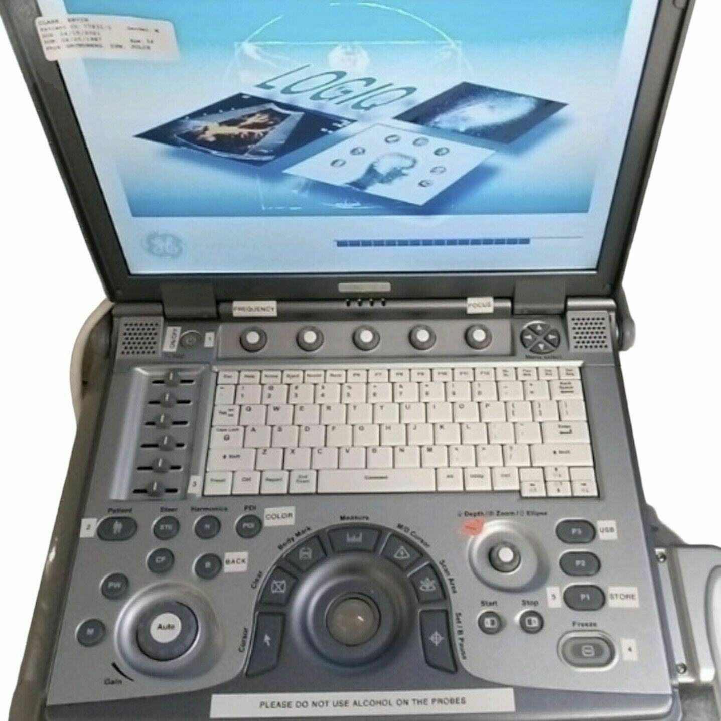 GE LOGIQ E PORTABLE ULTRASOUND MACHINE WITH 1 PROBE (12L) MANUFACTURED 2010 DIAGNOSTIC ULTRASOUND MACHINES FOR SALE