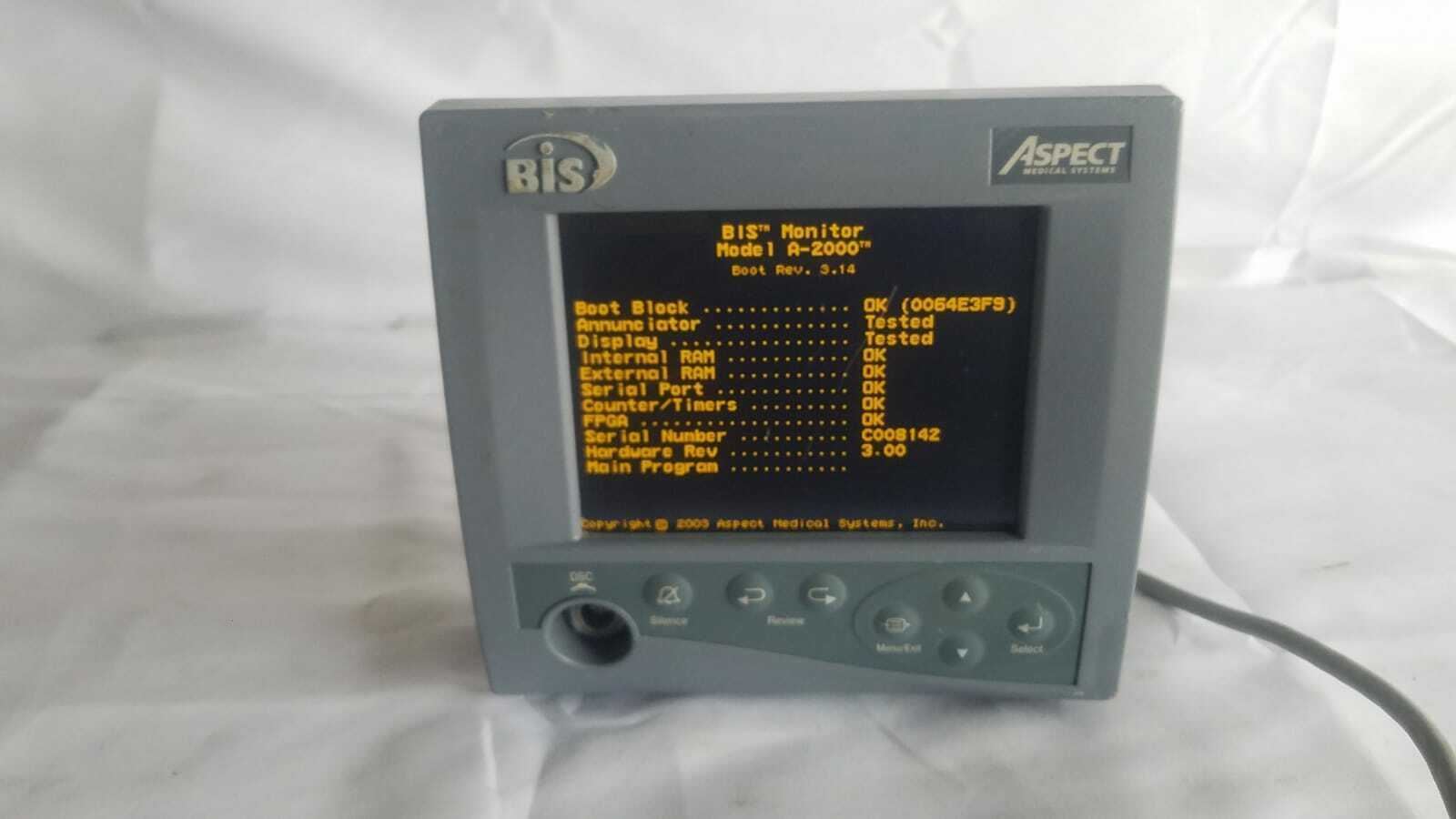 Aspect BIS Medical Systems Index Patient Monitor A-2000 (NY201U) DIAGNOSTIC ULTRASOUND MACHINES FOR SALE