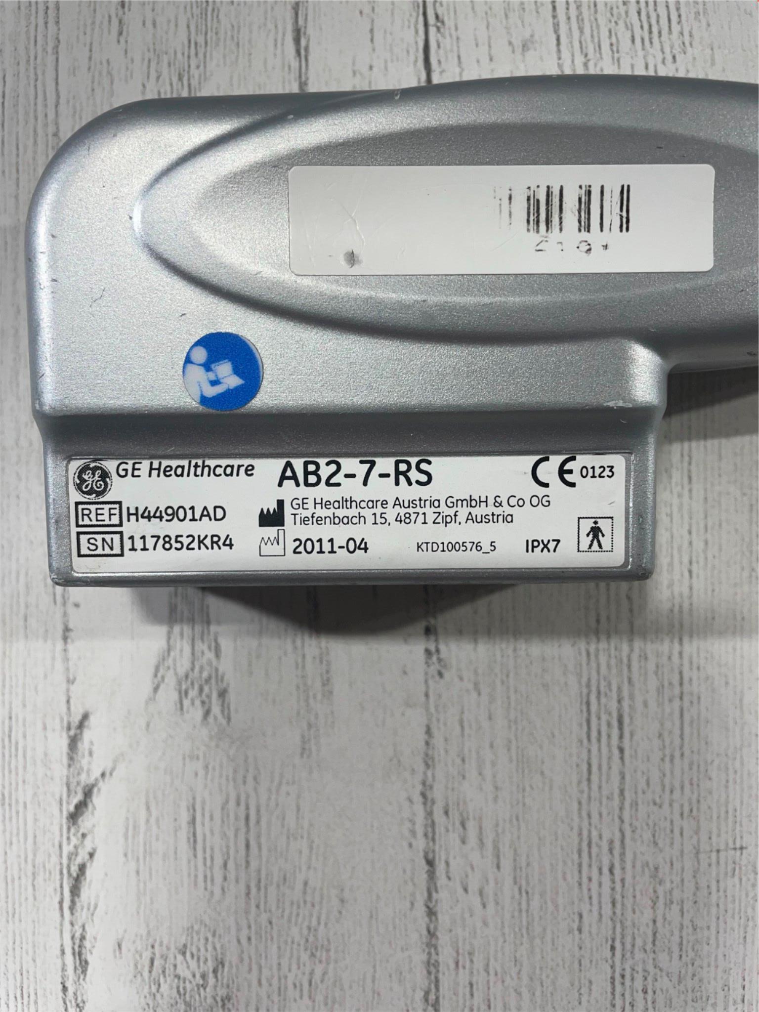 GE Healthcare AB2-7-RS Ultrasound Probe REF:H44901AD SN:117852KR4 DIAGNOSTIC ULTRASOUND MACHINES FOR SALE