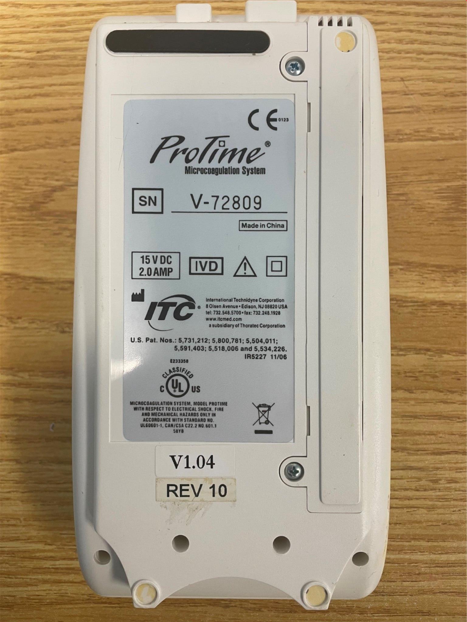 ITC ProTime Microcoagulation System DIAGNOSTIC ULTRASOUND MACHINES FOR SALE