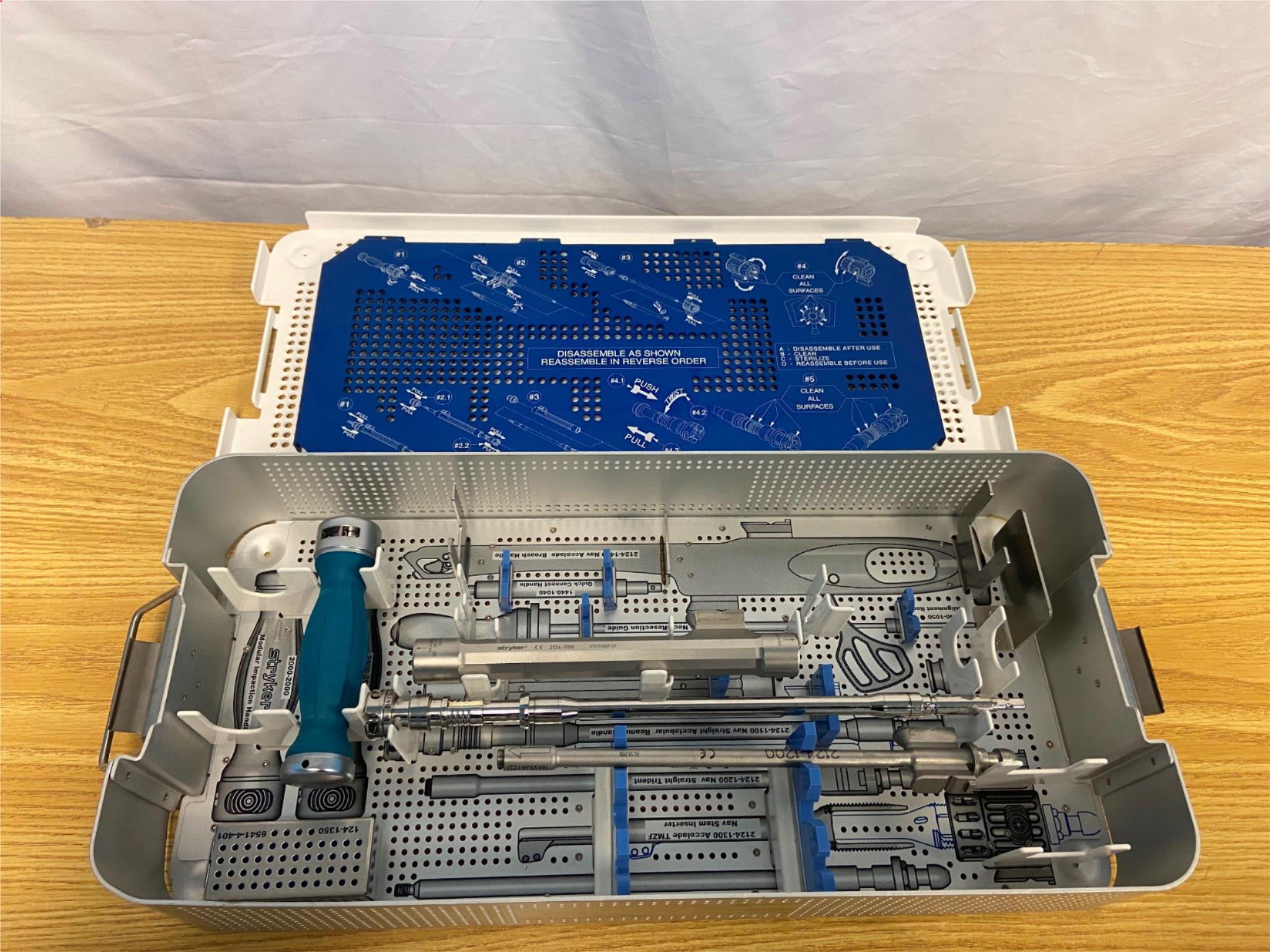 Stryker Hip Instrument Tray with some Tools 21.5x10.5x3.5 DIAGNOSTIC ULTRASOUND MACHINES FOR SALE