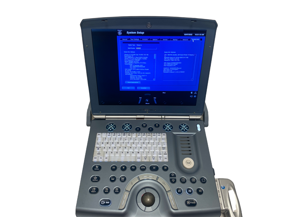 GE VOLUSON E PORTABLE ULTRASOUND MACHINE WITH 1 PROBE (AB2-7-RS) DIAGNOSTIC ULTRASOUND MACHINES FOR SALE