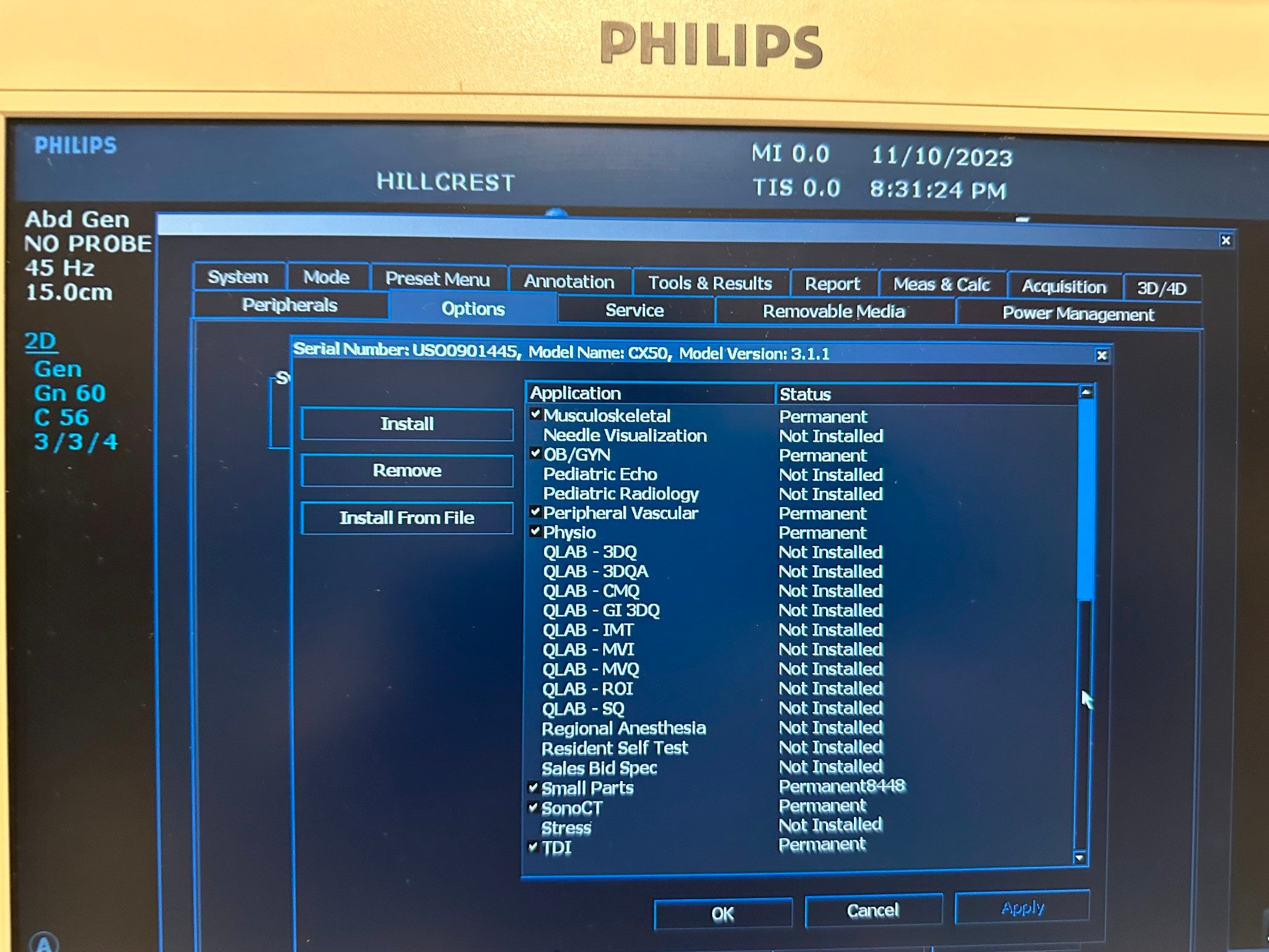 Philips CX50 Portable Ultrasound Scanner Machine 2009 Revision - 3.1.1 DIAGNOSTIC ULTRASOUND MACHINES FOR SALE