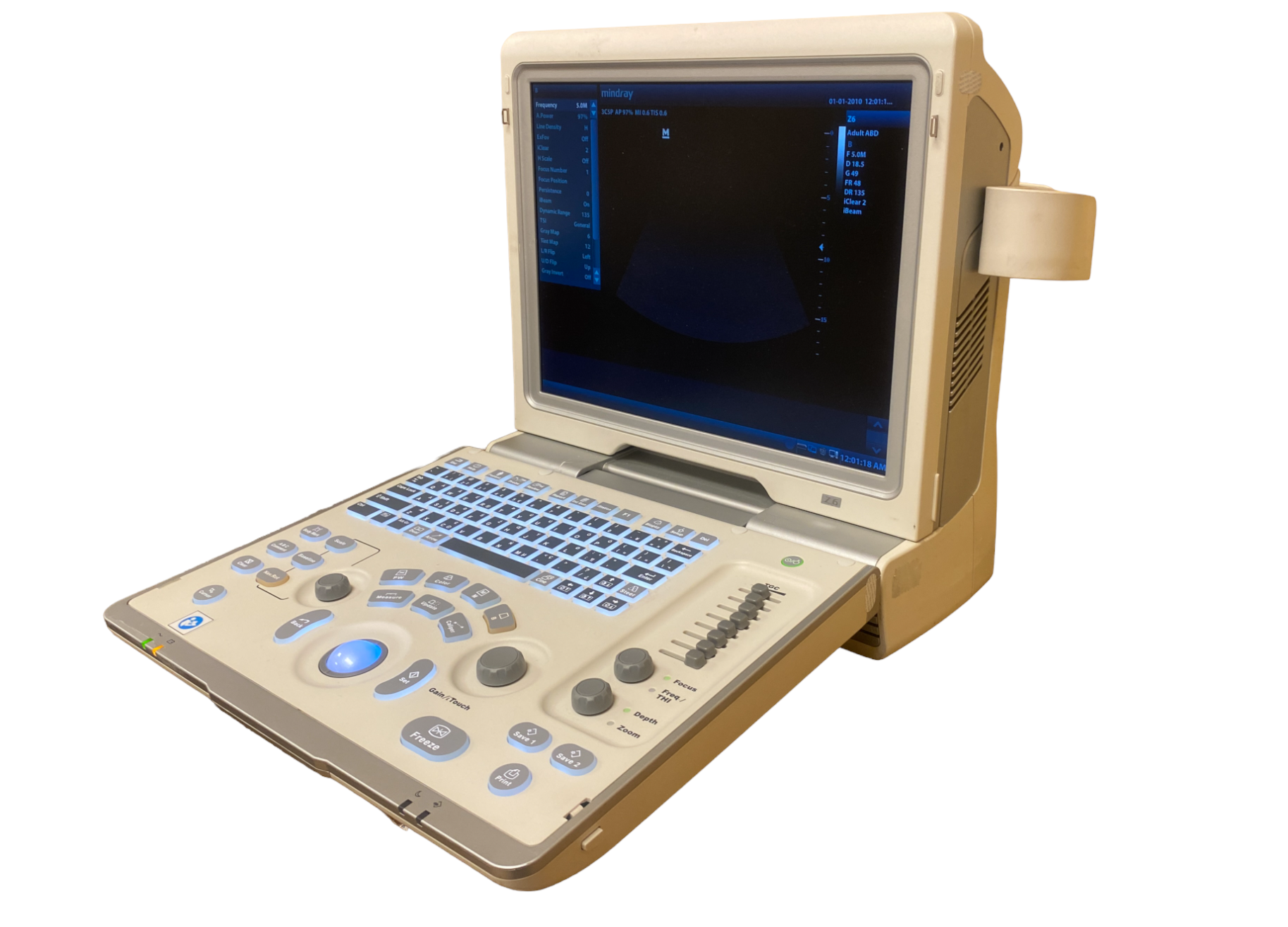 MINDRAY Z6 Ultrasound Machine with One Linear Array Probe (7L4P) 2014 DIAGNOSTIC ULTRASOUND MACHINES FOR SALE