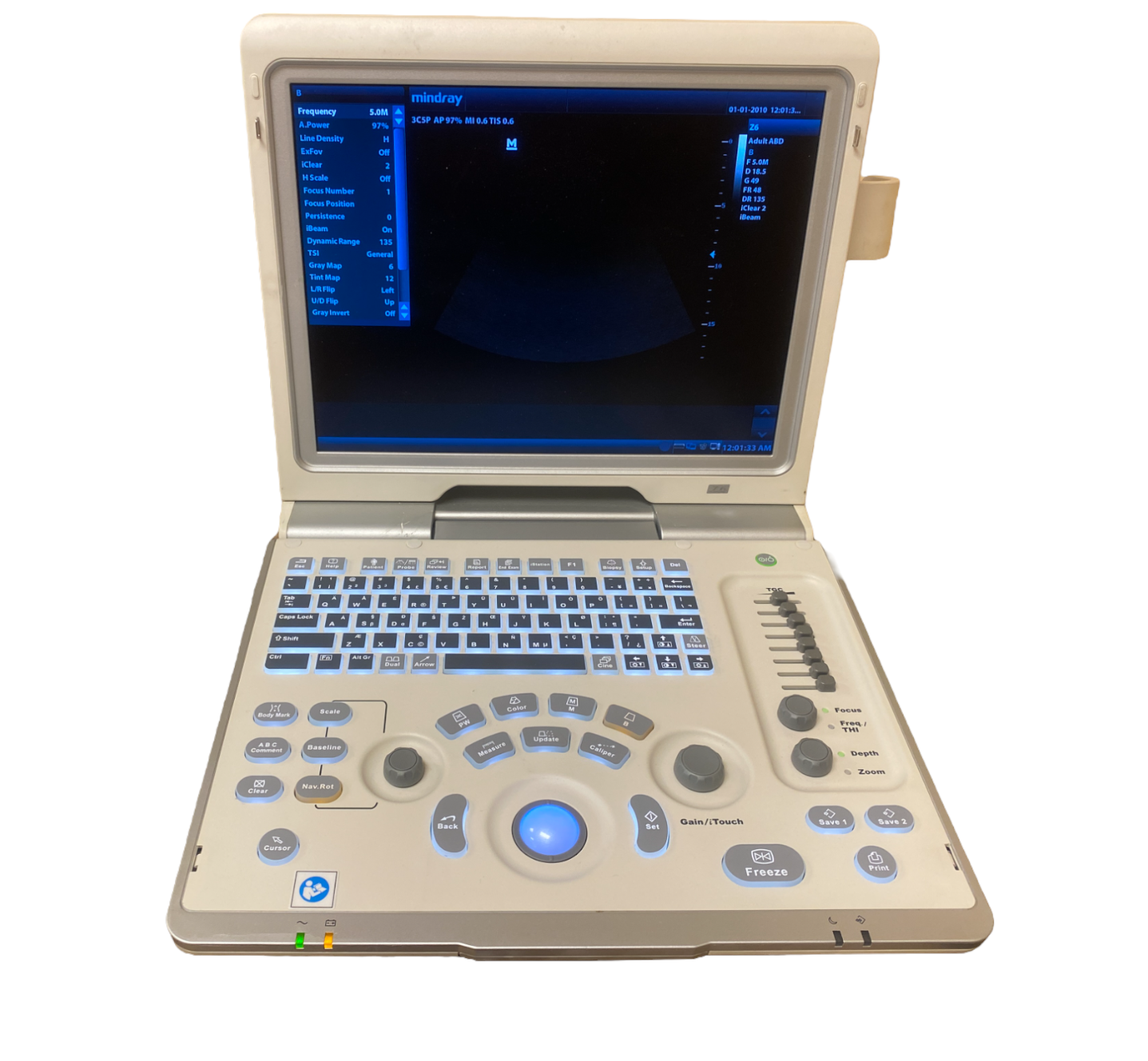 MINDRAY Z6 Ultrasound Machine with One Linear Array Probe (7L4P) 2014 DIAGNOSTIC ULTRASOUND MACHINES FOR SALE