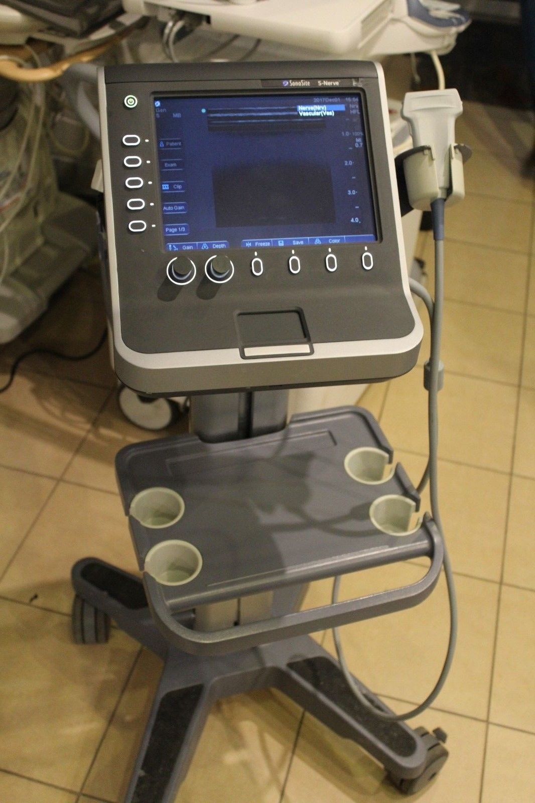 Sonosite S-Nerve vascular/nerve ultrasound with HFL38x-13-6 MHz transducer DIAGNOSTIC ULTRASOUND MACHINES FOR SALE