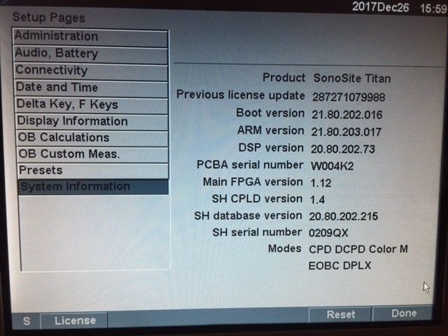 SonoSite Titan Portable Ultrasound Tested with Probe, Charger & New OEM Battery DIAGNOSTIC ULTRASOUND MACHINES FOR SALE