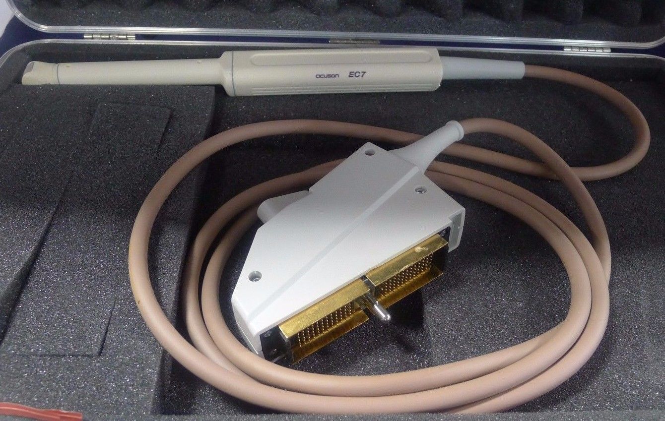 Acuson EC7 Ultrasound Transducer Probe w/ Case & Key USED DIAGNOSTIC ULTRASOUND MACHINES FOR SALE