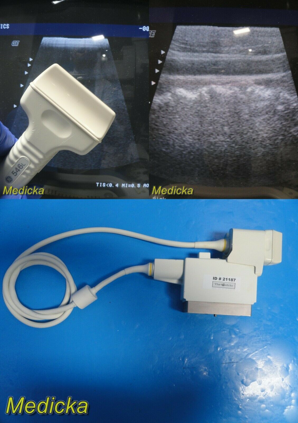 GE 546L (2197482) Linear Array Ultrasound Transducer Probe W/ Hook ~ 21187 DIAGNOSTIC ULTRASOUND MACHINES FOR SALE