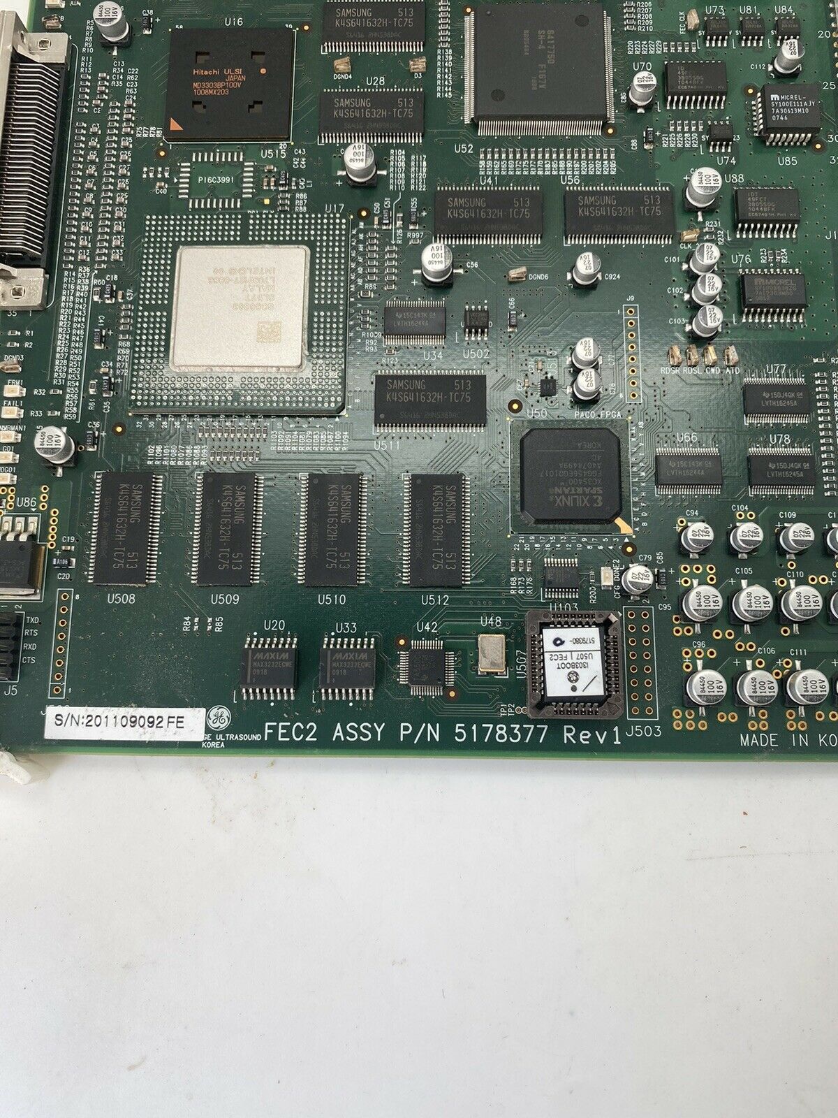 GE Medical Logiq 5 Ultrasound FEC2 ASSY board 5178377 Rev 1 DIAGNOSTIC ULTRASOUND MACHINES FOR SALE