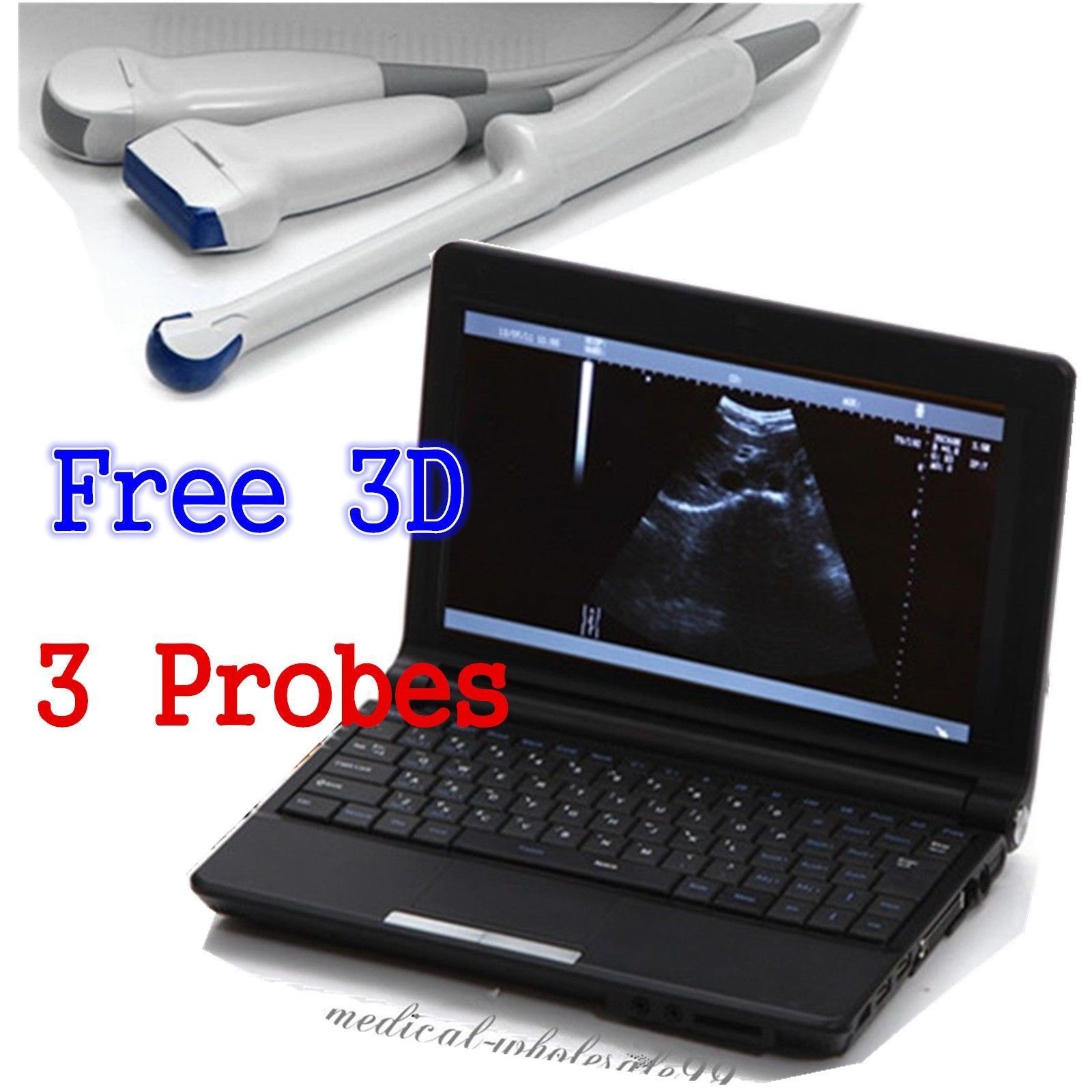 Digital Ultrasonic Ultrasound Scanner +Convex Vignal &Linear 3 Probe Fee 3D Sale 190891823137 DIAGNOSTIC ULTRASOUND MACHINES FOR SALE