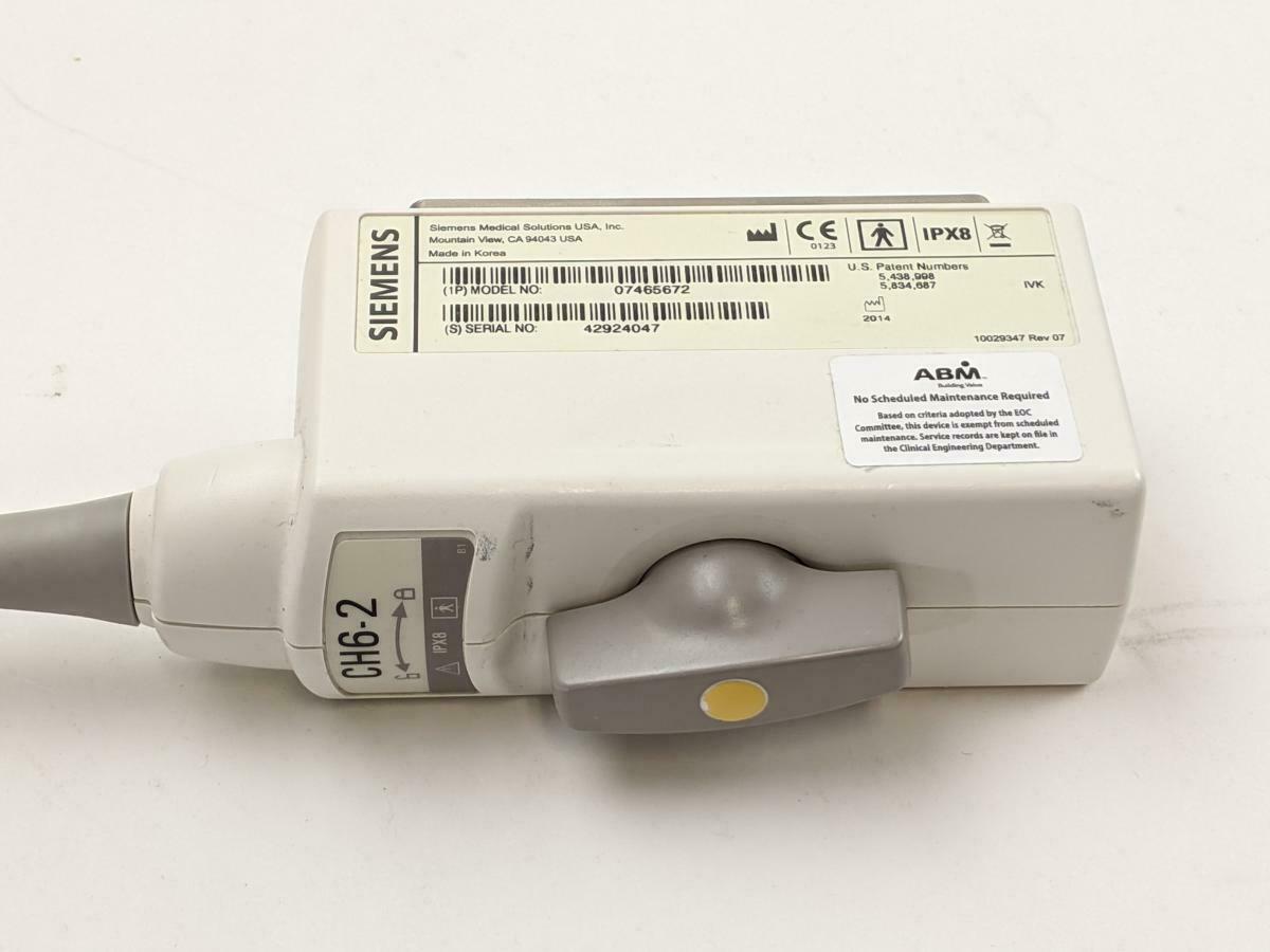 Siemens CH6-2 Ultrasound Transducer Probe 07465672 Mfg 2014 DIAGNOSTIC ULTRASOUND MACHINES FOR SALE