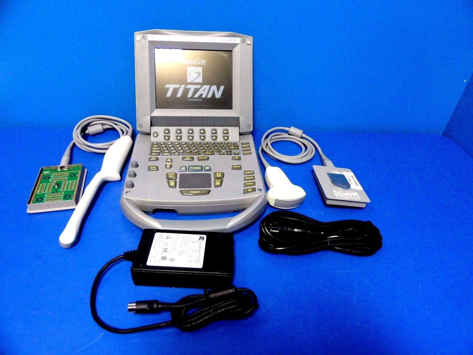 SONOSITE TITAN Ultrasound W/ C60/5-2 Convex Array & ICT/8-5MHz Transducer ~12904 DIAGNOSTIC ULTRASOUND MACHINES FOR SALE