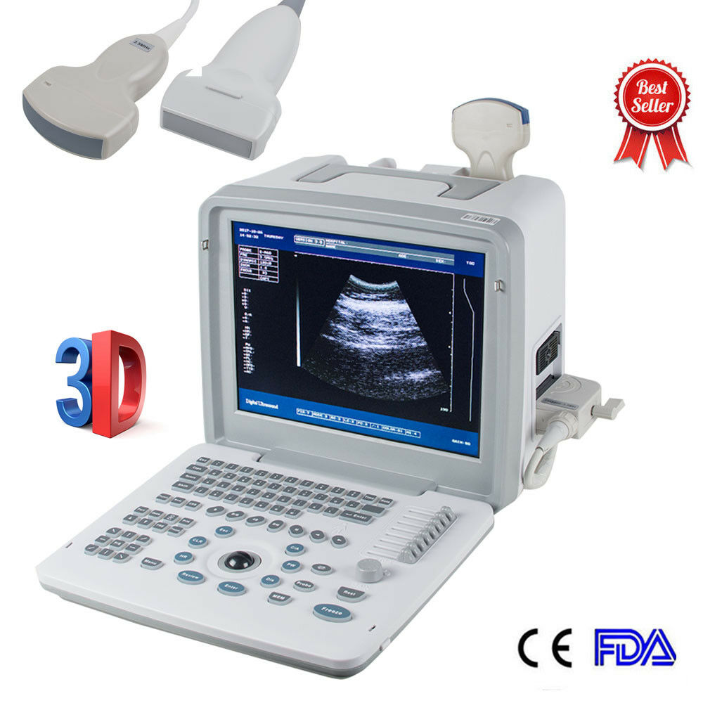 Portable Ultrasound Scanner Machine Convex Linear  2 Transducer +3D Free DIAGNOSTIC ULTRASOUND MACHINES FOR SALE