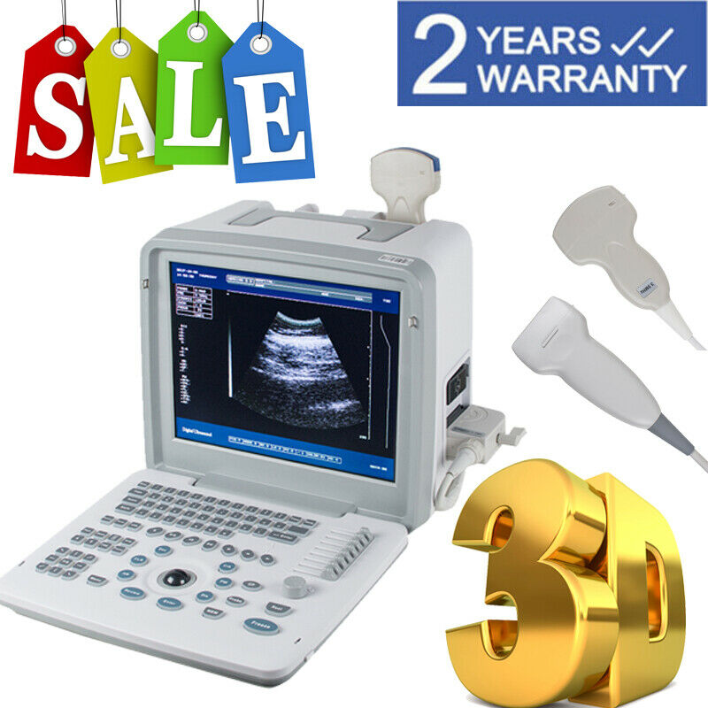 Full Digital Ultrasound Scanner Machine Cardiac Convex Linear Probe +3D Software DIAGNOSTIC ULTRASOUND MACHINES FOR SALE