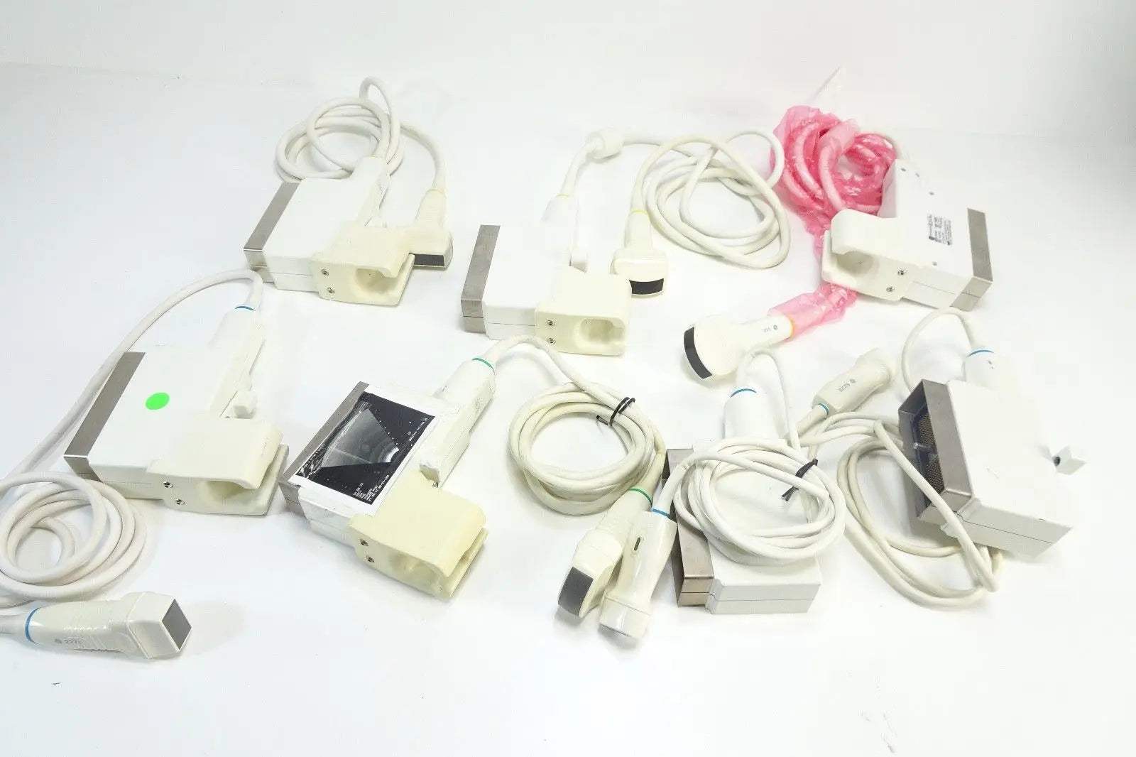 Lot of ultrasound transducer probes. GE, 227s, 548c, 348c, 547L DIAGNOSTIC ULTRASOUND MACHINES FOR SALE