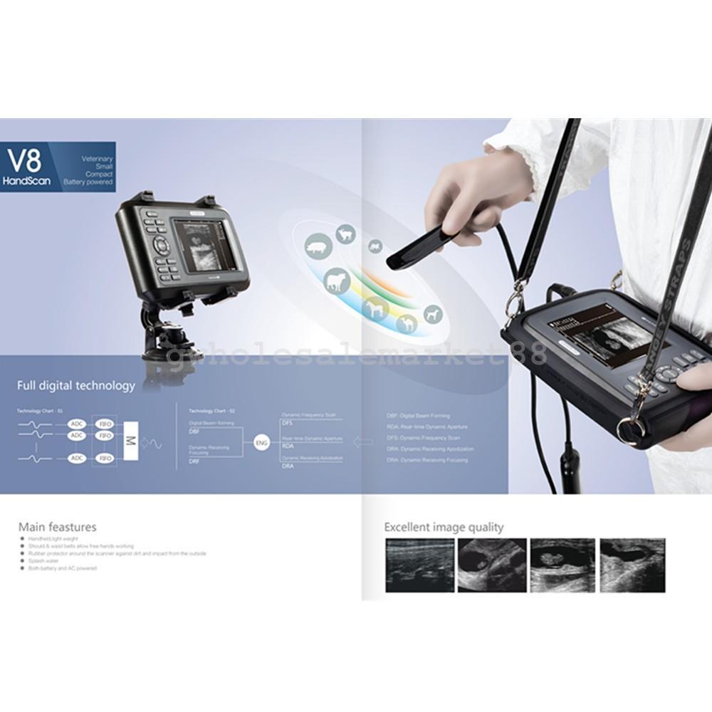 Veterinary Digital Palm Ultrasound Scanner Animal Rectal Probe + cover Livestock DIAGNOSTIC ULTRASOUND MACHINES FOR SALE