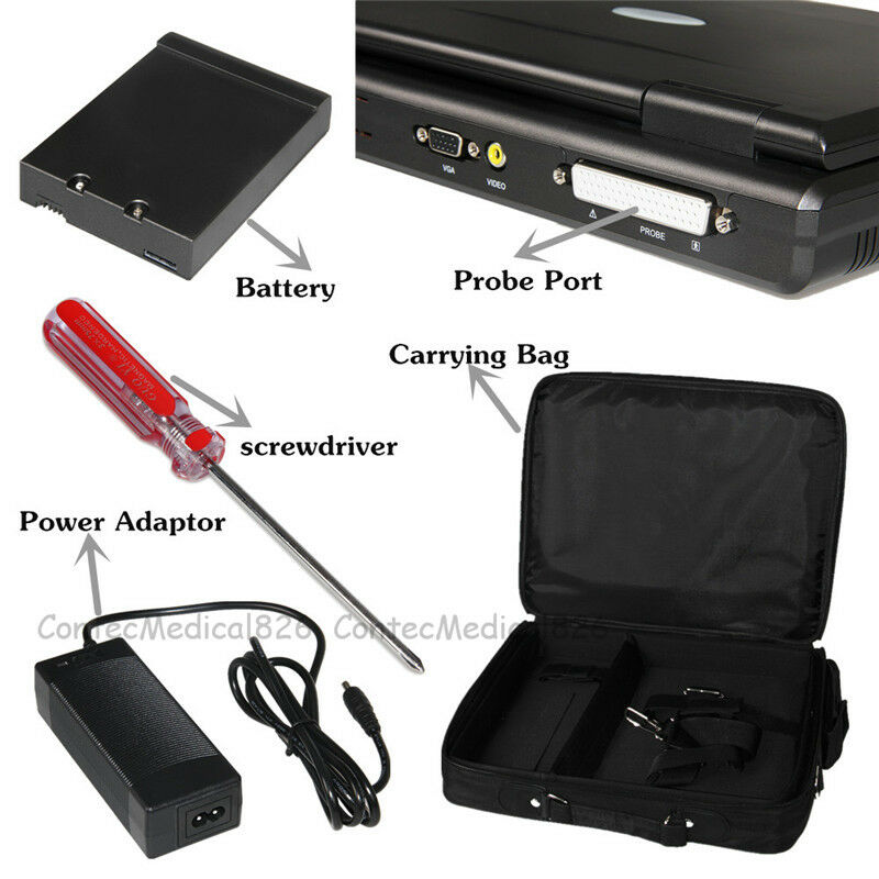 USA, Ultrasound Scanner Notebook Laptop Machine,3 Probes,Convex/Linear/Cardiac DIAGNOSTIC ULTRASOUND MACHINES FOR SALE