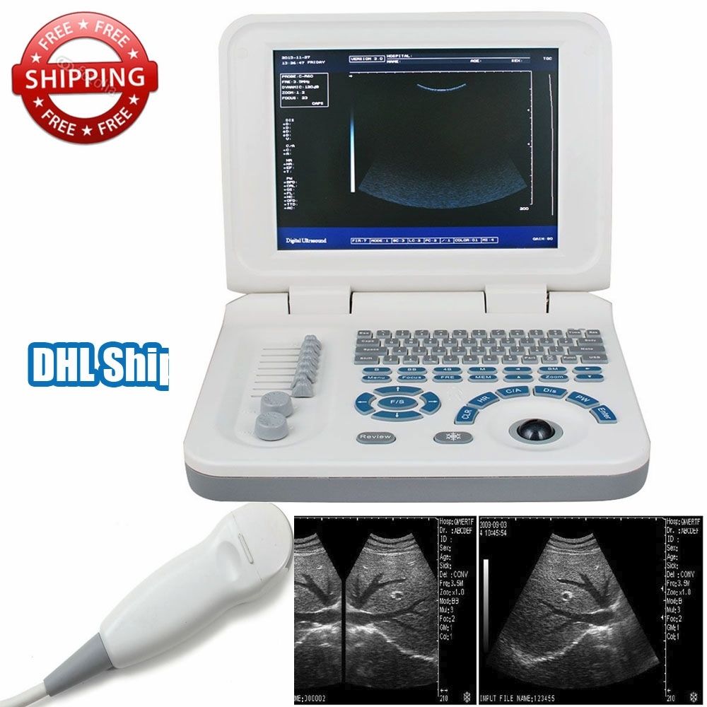 CE 10" Portable Ultrasound Scanner Machine + Micro-convex Probe +Bag DHL 190891786982 DIAGNOSTIC ULTRASOUND MACHINES FOR SALE