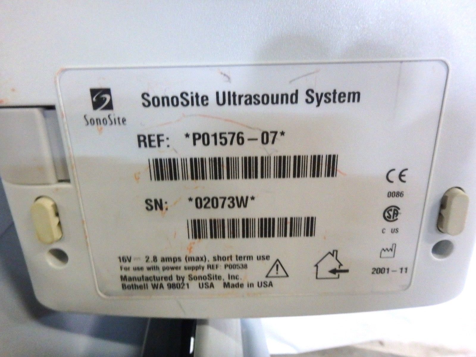 Sonosite 180 Plus Portable Ultrasound P01576-07 w/L38 10-5 MHz Linear Transducer DIAGNOSTIC ULTRASOUND MACHINES FOR SALE