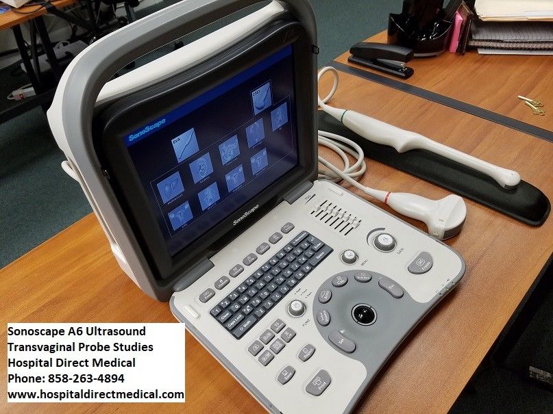 Sonoscape A6 Portable OBGYN Ultrasound with 2 Transducers DIAGNOSTIC ULTRASOUND MACHINES FOR SALE