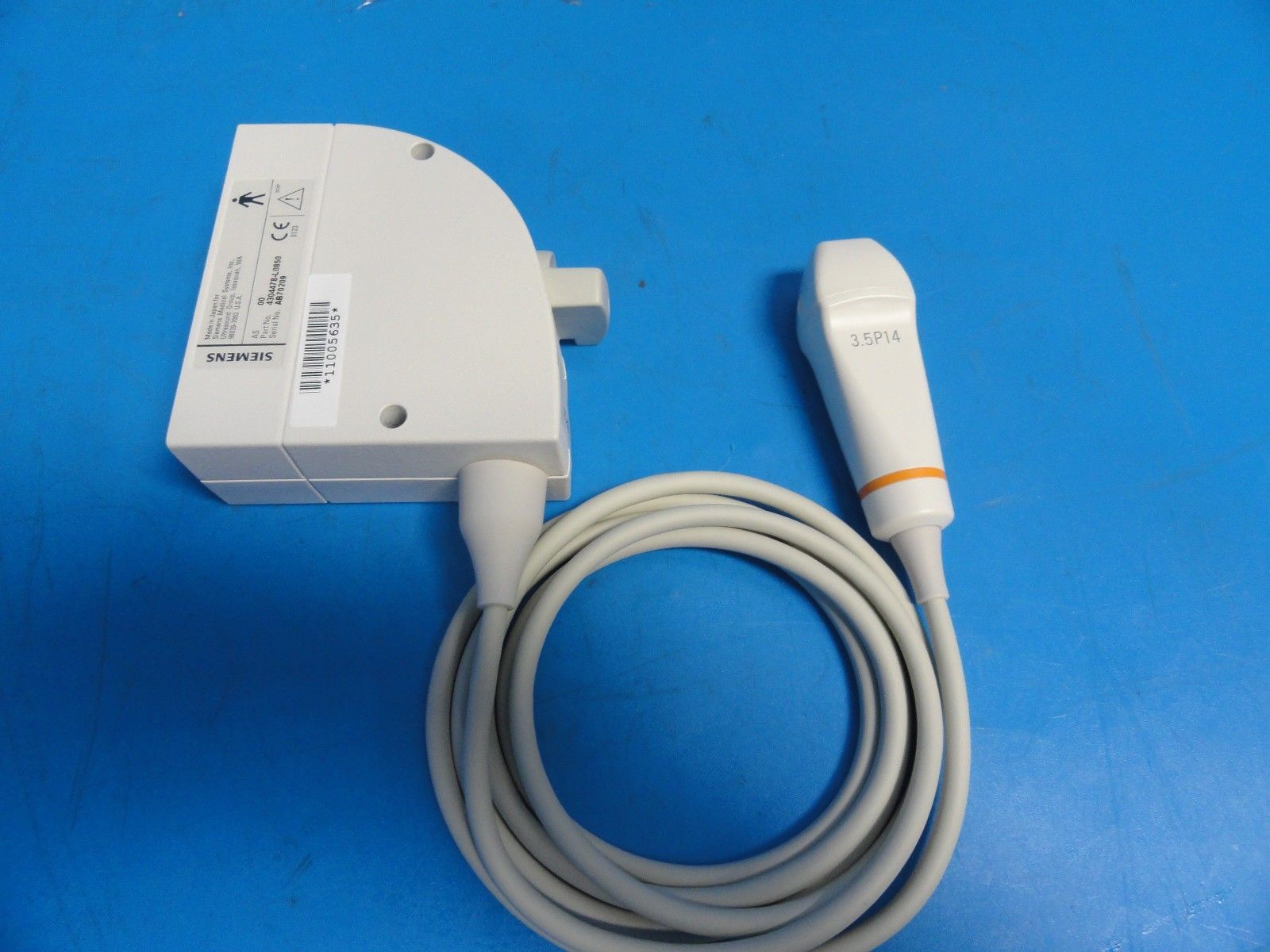 Siemens 3.5P14 Phased Array 3.5MHz Ultrasound Probe W/ Case for Omnia Versa 9837 DIAGNOSTIC ULTRASOUND MACHINES FOR SALE