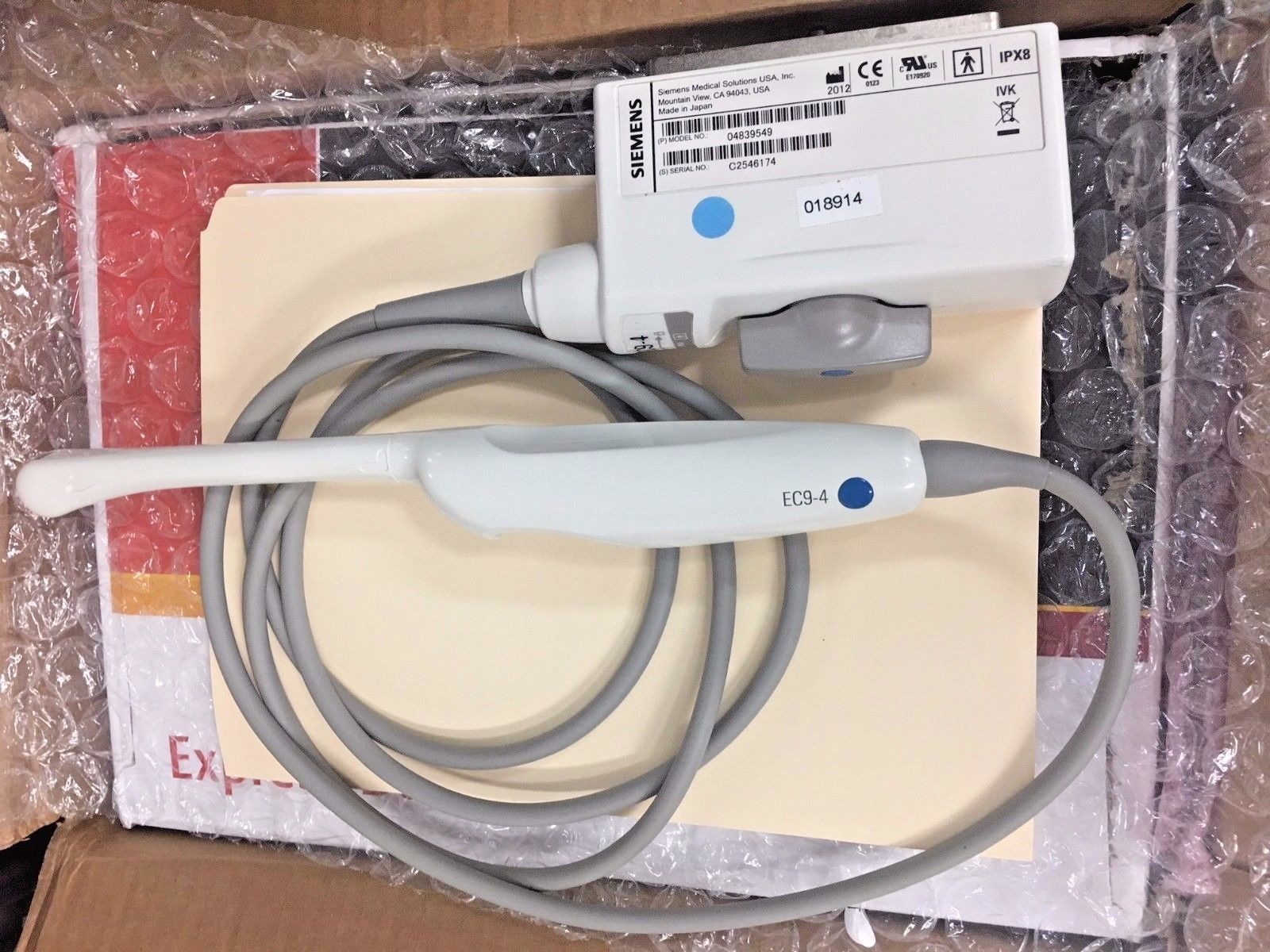 Siemens EC9-4 IntraCavitery Transducer ultrasound probe DIAGNOSTIC ULTRASOUND MACHINES FOR SALE