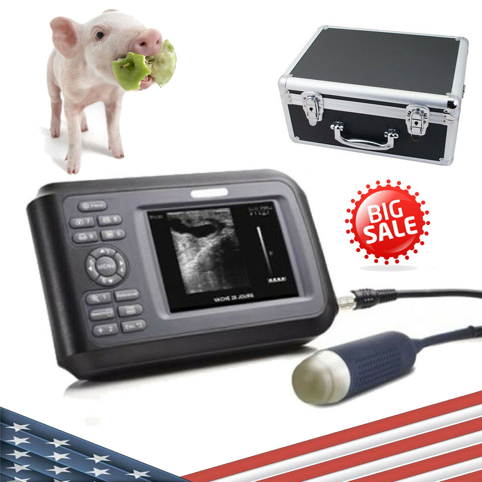 Portable Vet Digital Ultrasound Scanner Machine W Rectal Animal Horse Cow Sheep DIAGNOSTIC ULTRASOUND MACHINES FOR SALE