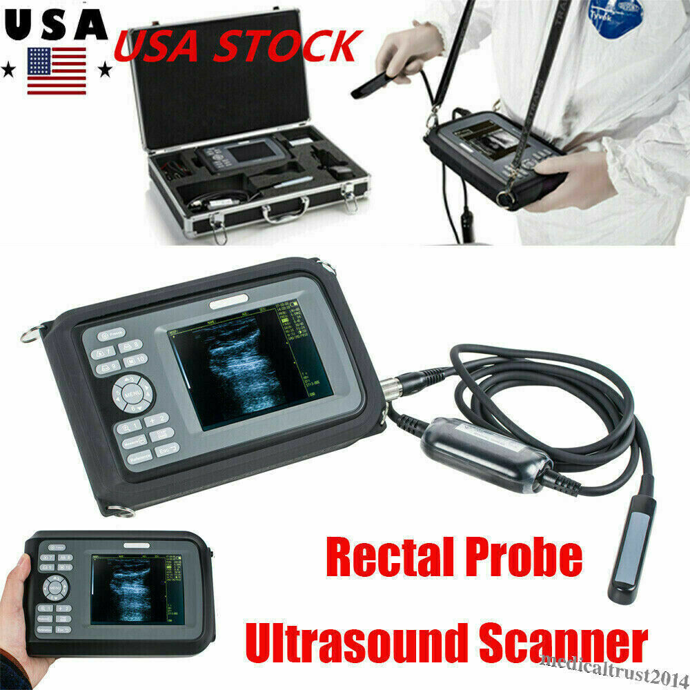 Portable Vet Cow Pet Veterinary Animal Ultrasound Scanner Machine 7.5MHZ Probe DIAGNOSTIC ULTRASOUND MACHINES FOR SALE