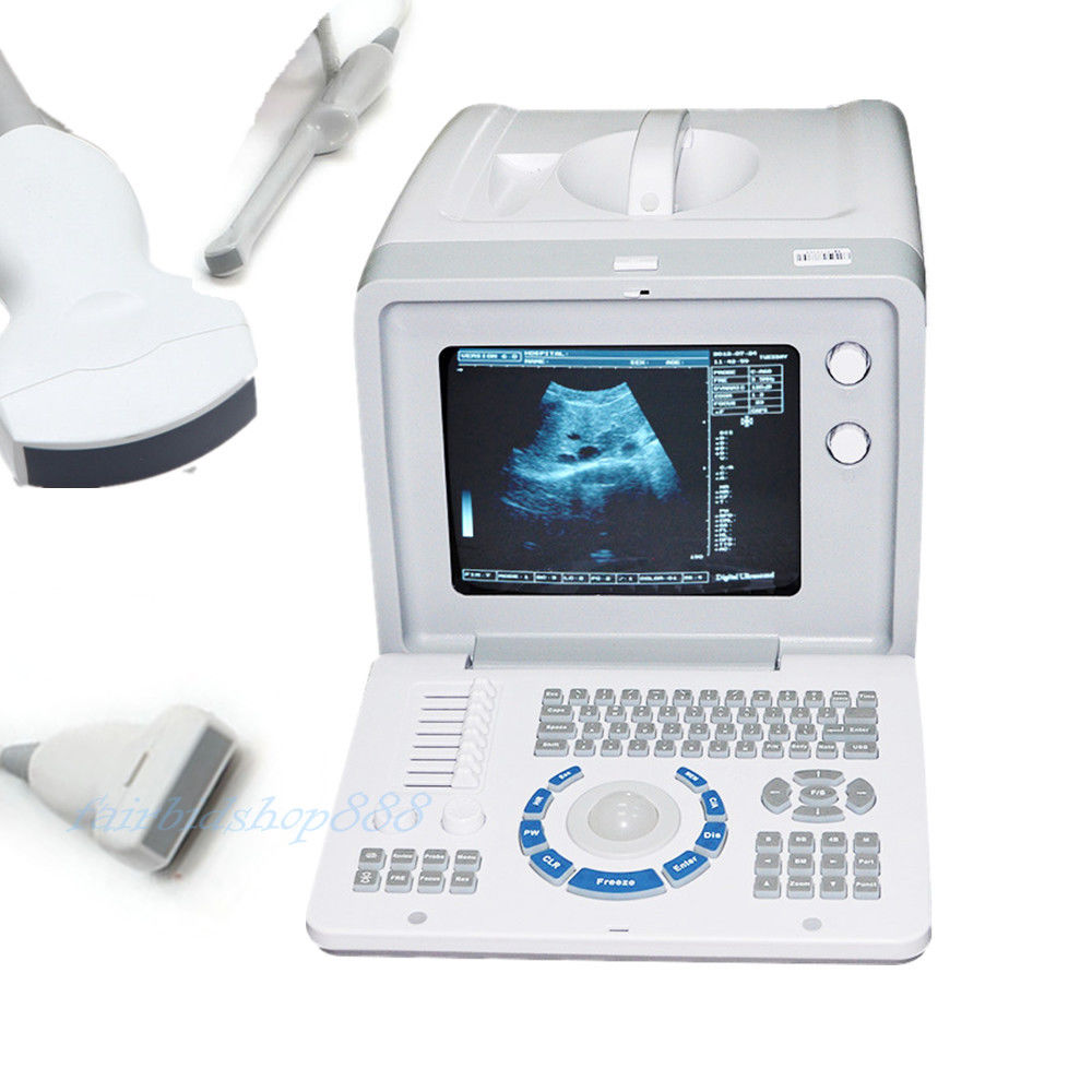 Portable LCD 10‘’Ultrasound Scanner Convex+Linear+Transvaginal Probes 3D Version 190891937803 DIAGNOSTIC ULTRASOUND MACHINES FOR SALE