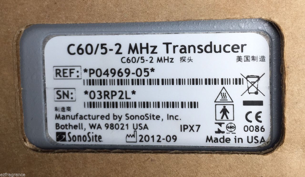 SONOSITE C60/5-2 MHZ ULTRASOUND Convex Array Transducer REF#P04969-05 New in BOX DIAGNOSTIC ULTRASOUND MACHINES FOR SALE