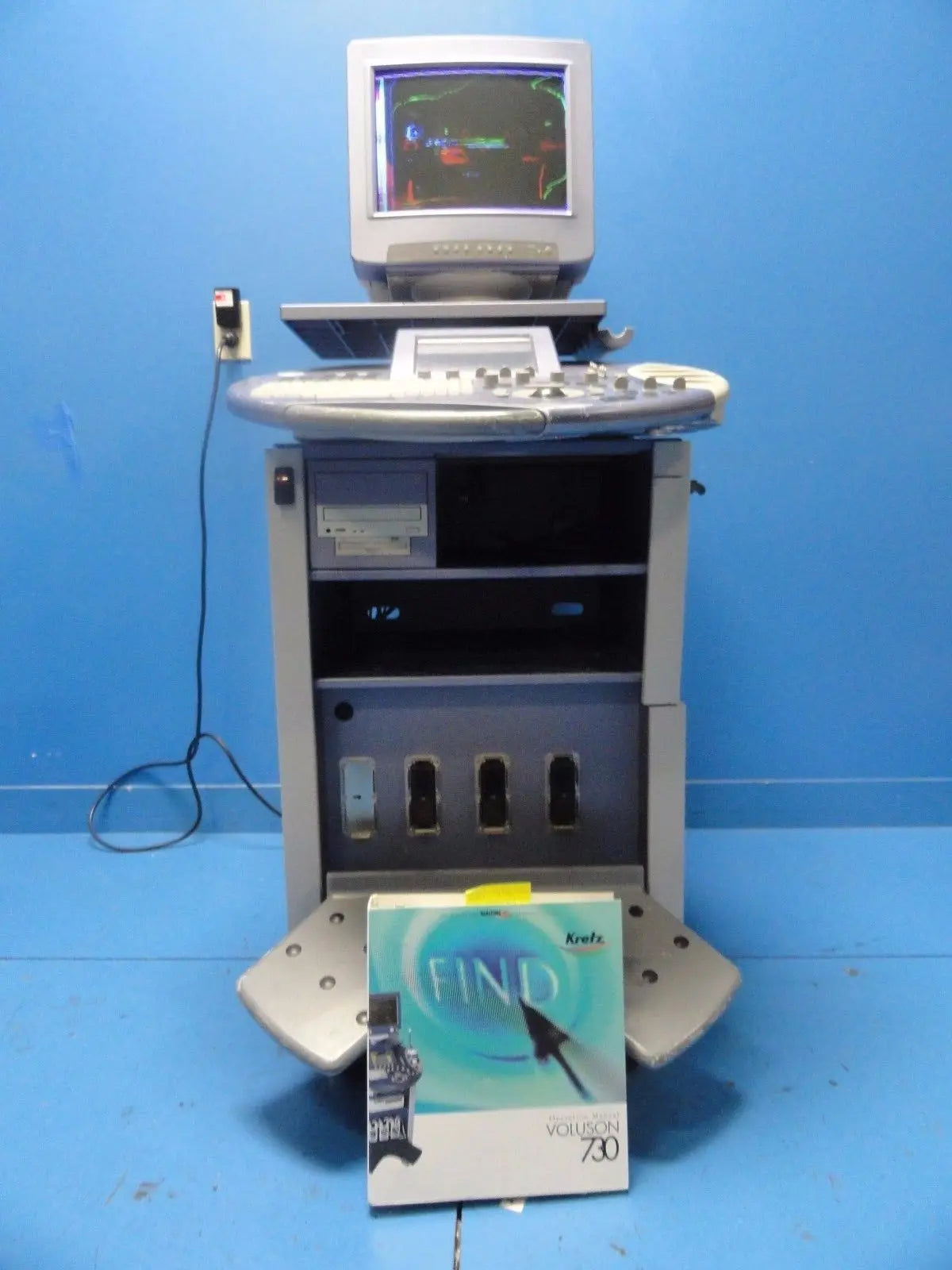 GE KERTZ VOLUSON 730 ULTRASOUND SYSTEM W/ MANUAL~Console Only ~for Parts (10567) DIAGNOSTIC ULTRASOUND MACHINES FOR SALE