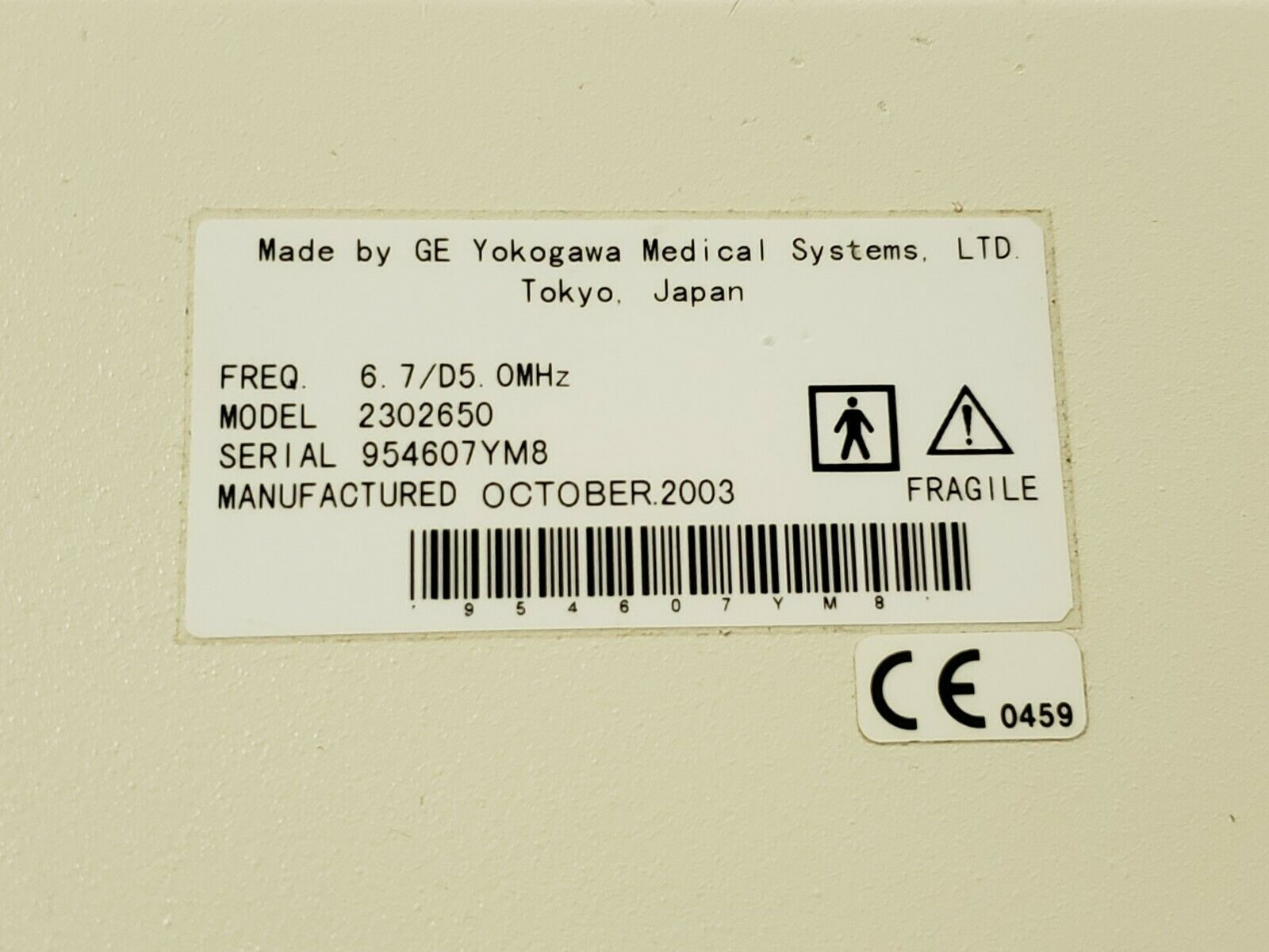 GE Logiq Yokogawa Medical 10L ultrasound probe / transducer DIAGNOSTIC ULTRASOUND MACHINES FOR SALE