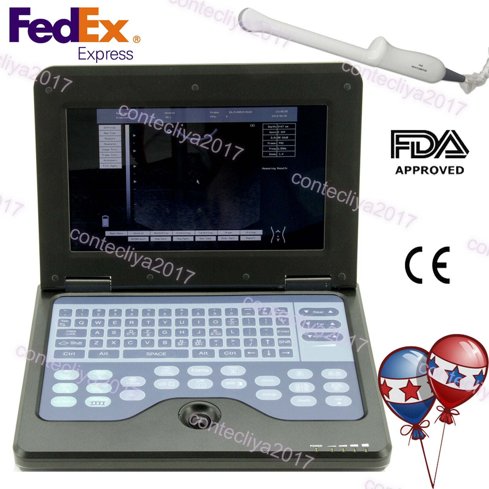 USA,Portable Ultrasound Scanner Laptop Machine Convex/Linear/Cardiac/Tranvaginal DIAGNOSTIC ULTRASOUND MACHINES FOR SALE