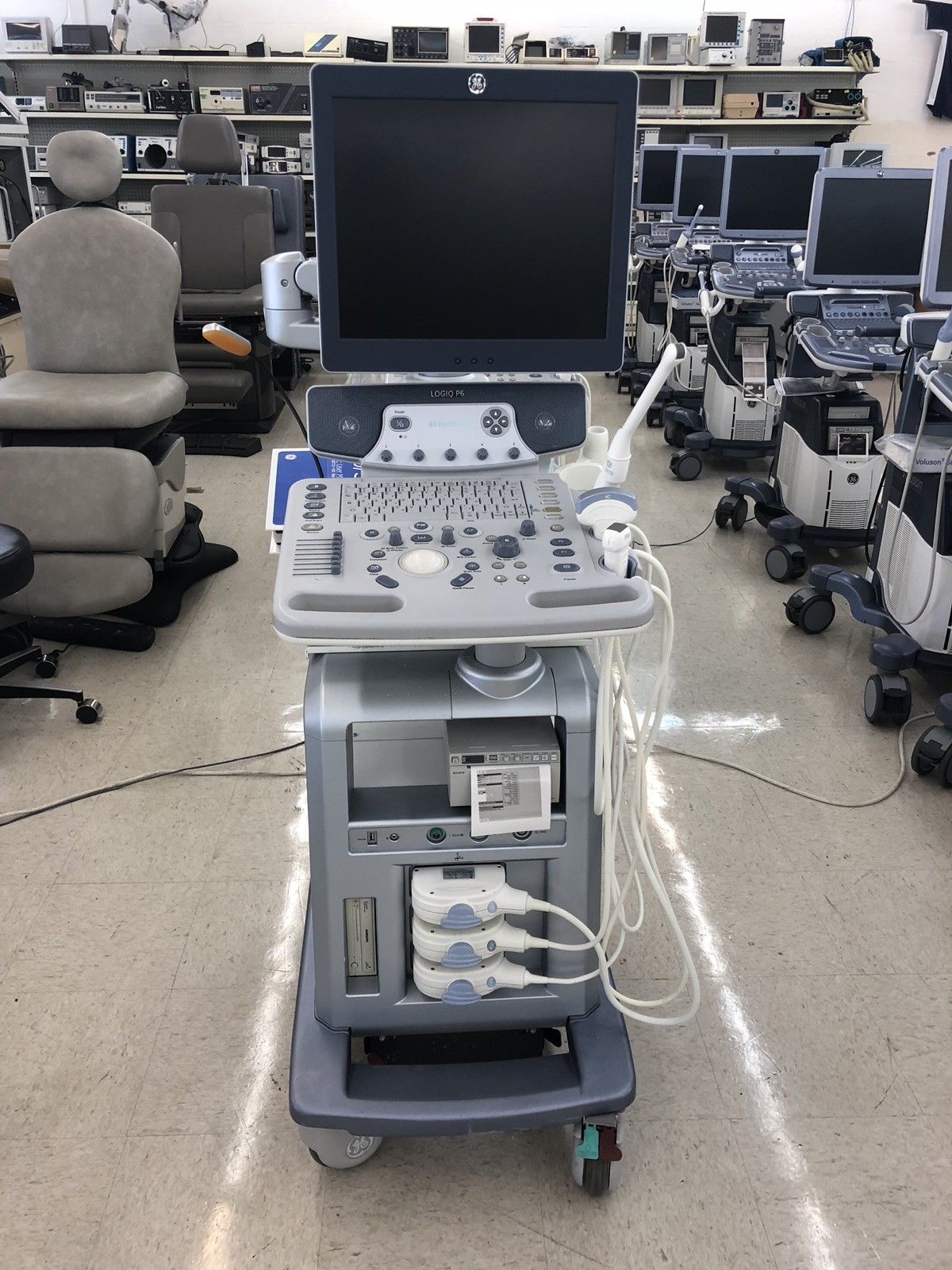 GE Logiq P6 Ultrasound - with Printer - Refurbished DIAGNOSTIC ULTRASOUND MACHINES FOR SALE