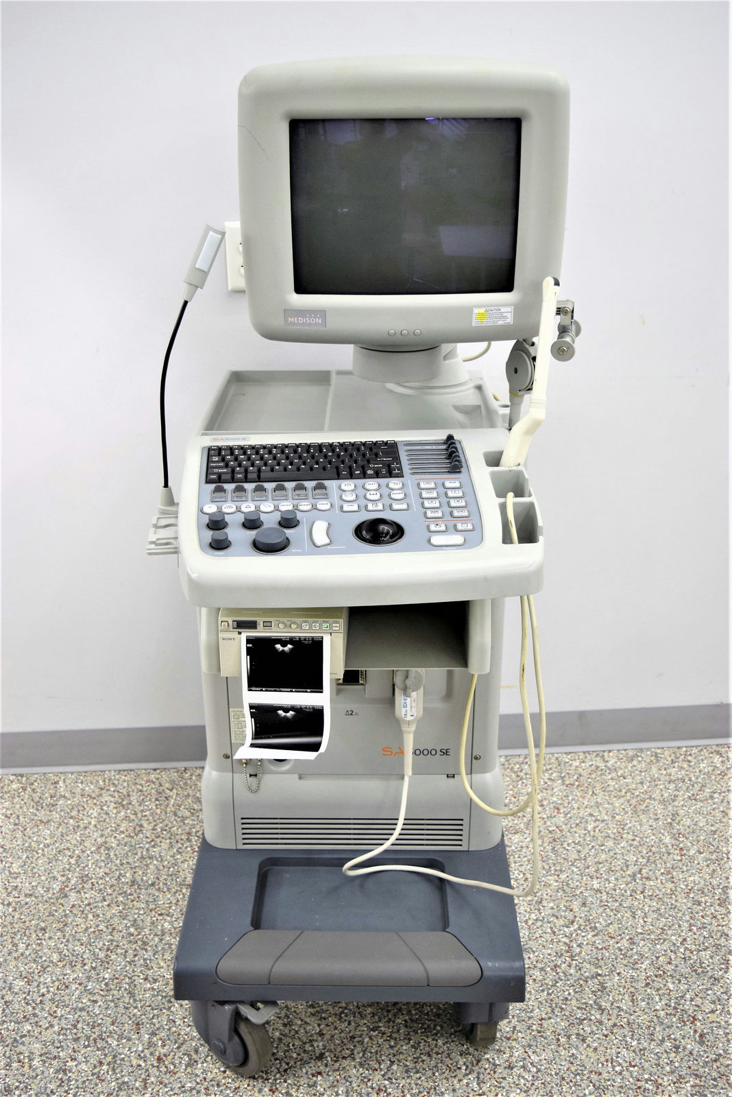 Medison 8000-SE OB-GYN Ultrasound Sonogram Printer Vaginal Probe EC4-9/ED DIAGNOSTIC ULTRASOUND MACHINES FOR SALE