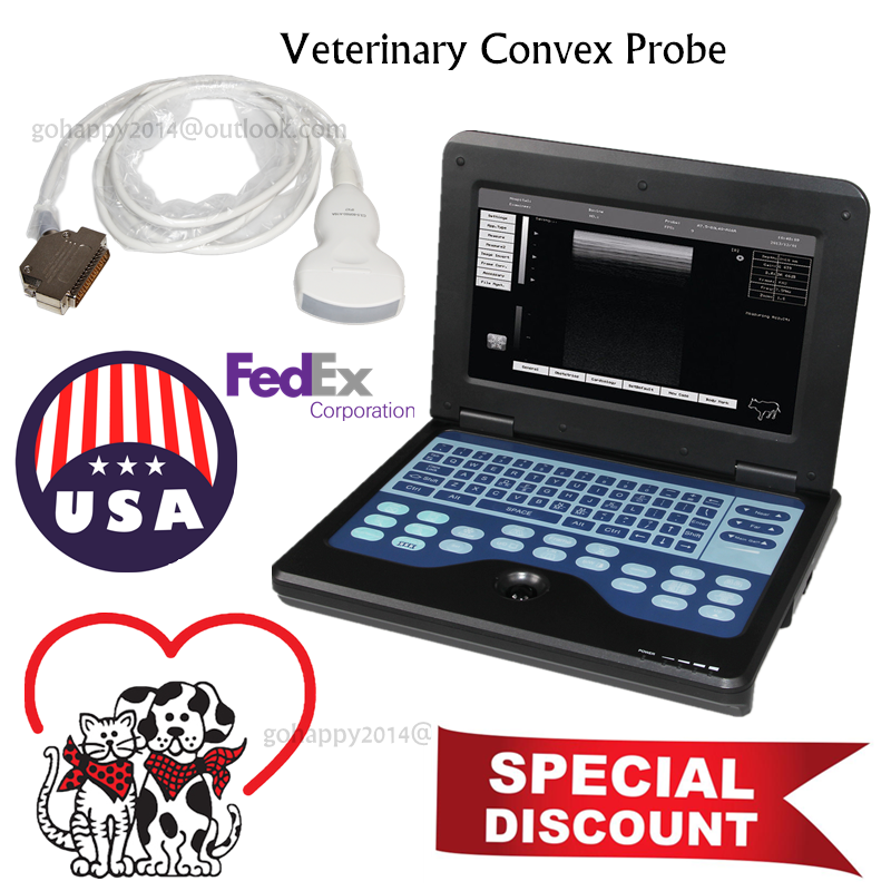 USA Veterinary Laptop Ultrasound Scanner Machine vet Convex Probe ultrasonic  790996133775 DIAGNOSTIC ULTRASOUND MACHINES FOR SALE