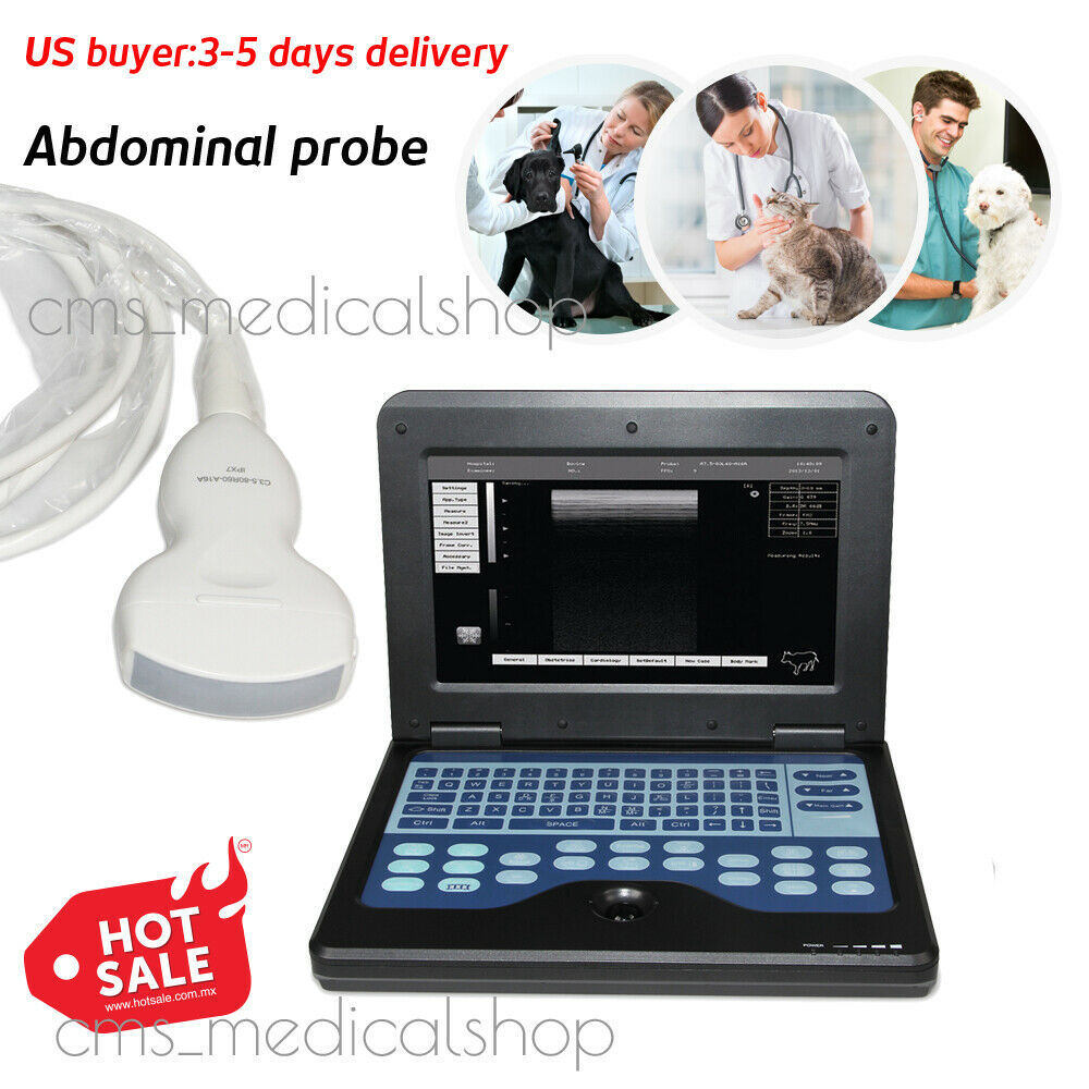 Cat/dog/pet VET Digital Ultrasound Scanner laptop Machine,convex probe, Animals DIAGNOSTIC ULTRASOUND MACHINES FOR SALE