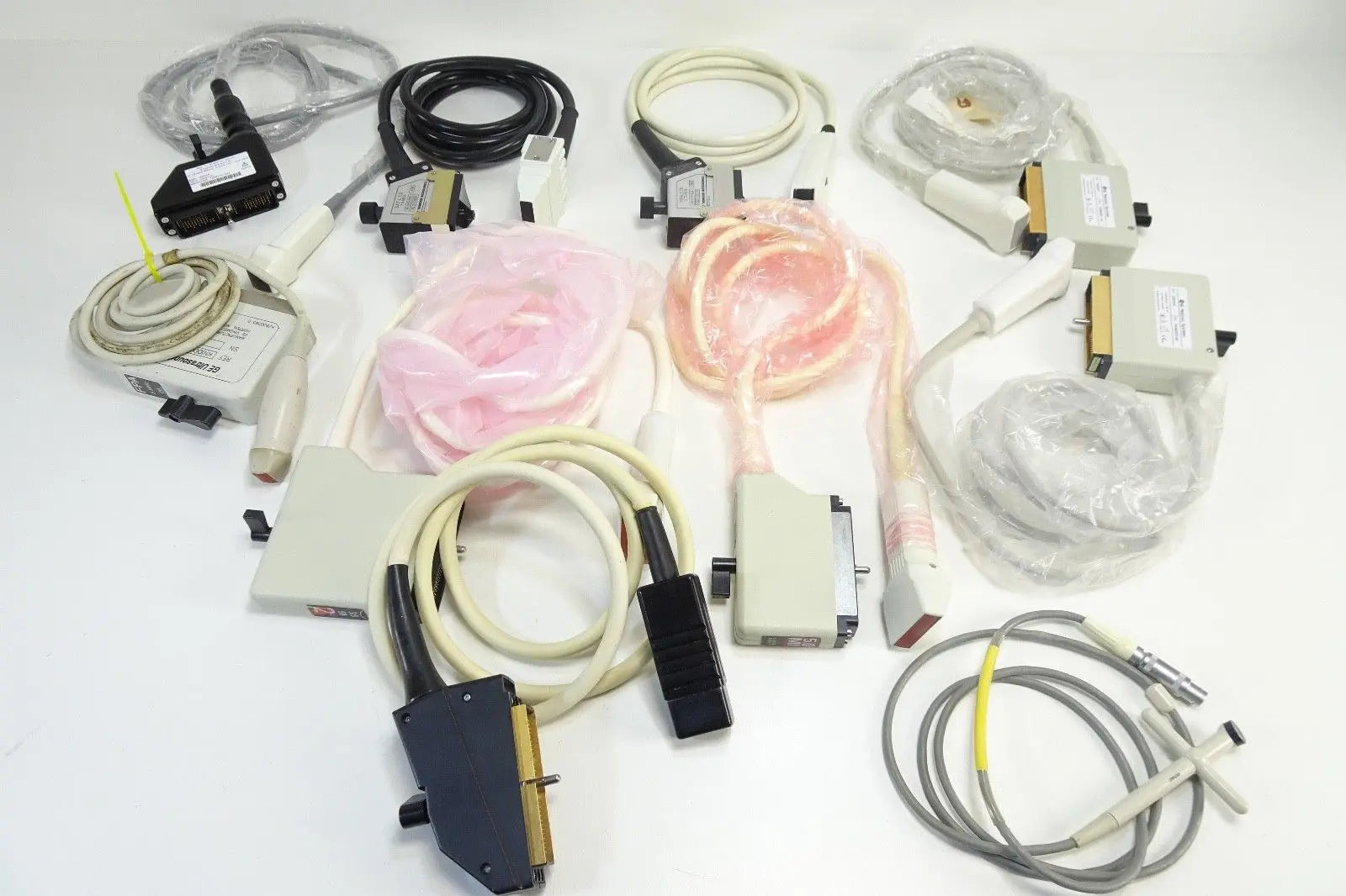 Lot of ultrasound transducer probes. GE, Thomson Microsonics DIAGNOSTIC ULTRASOUND MACHINES FOR SALE